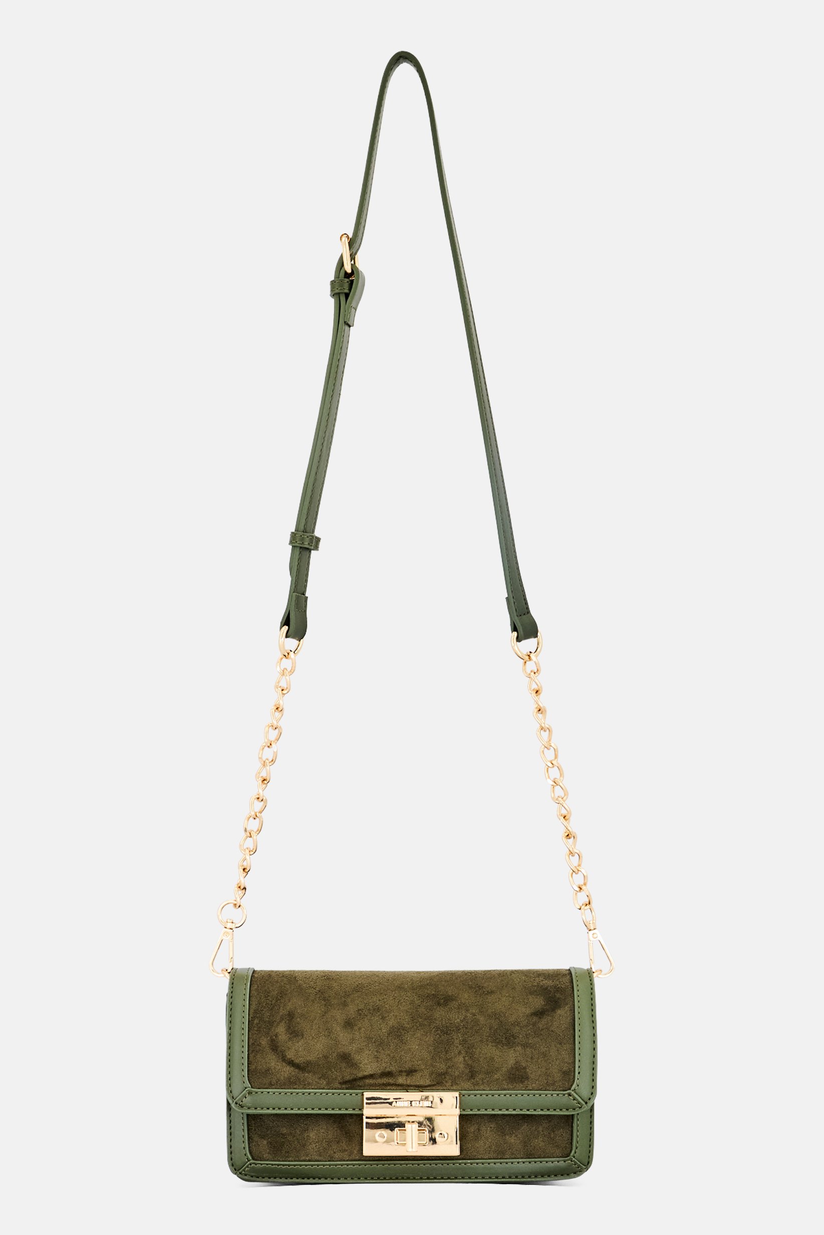 Women Brand Logo Cross Body Bag, Olive