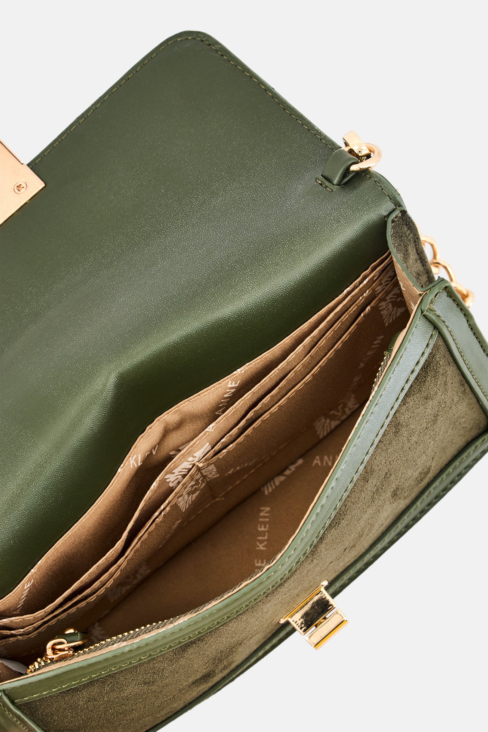 Women Brand Logo Cross Body Bag, Olive