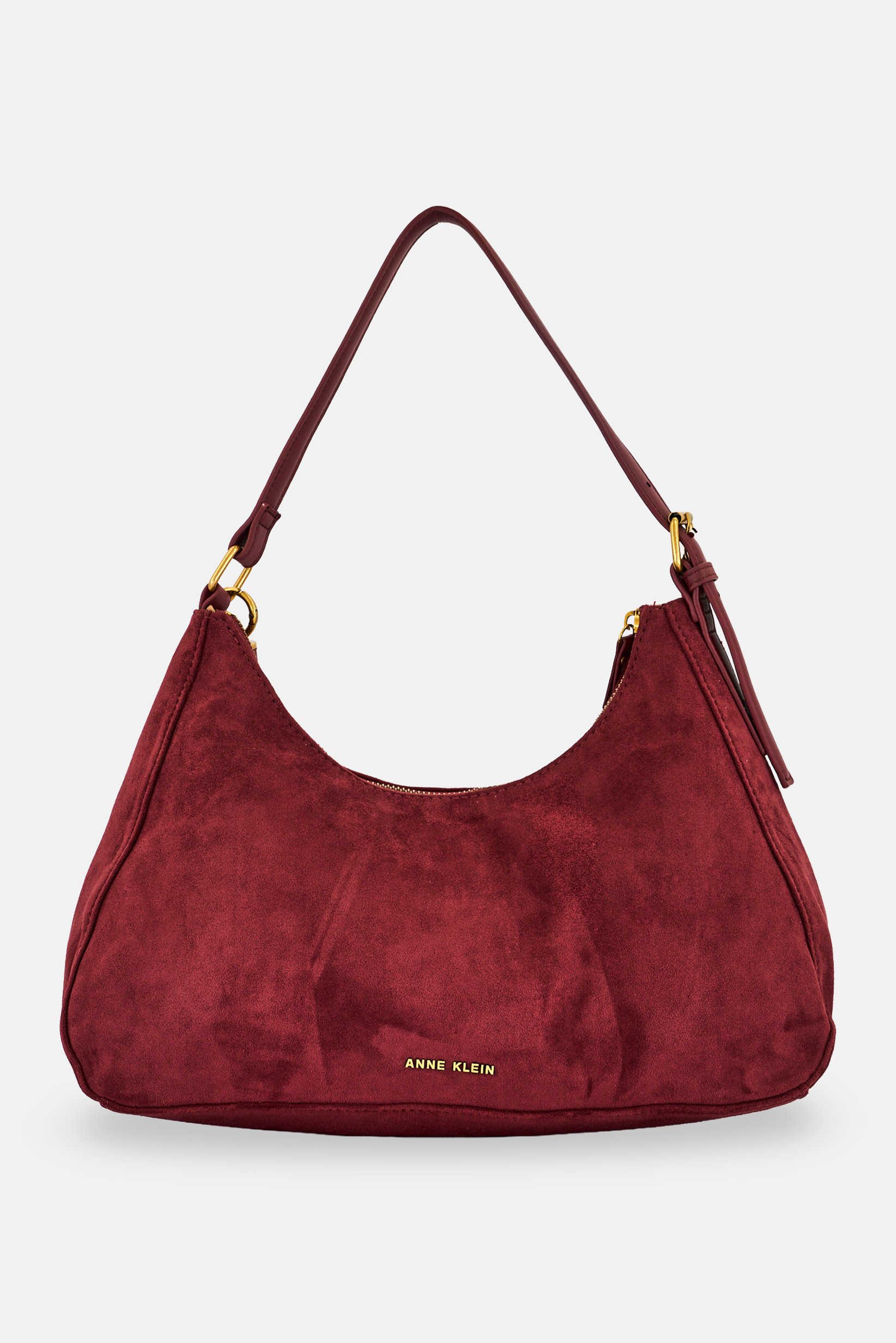 Women Brand Logo Shoulder Bag, Burgandy