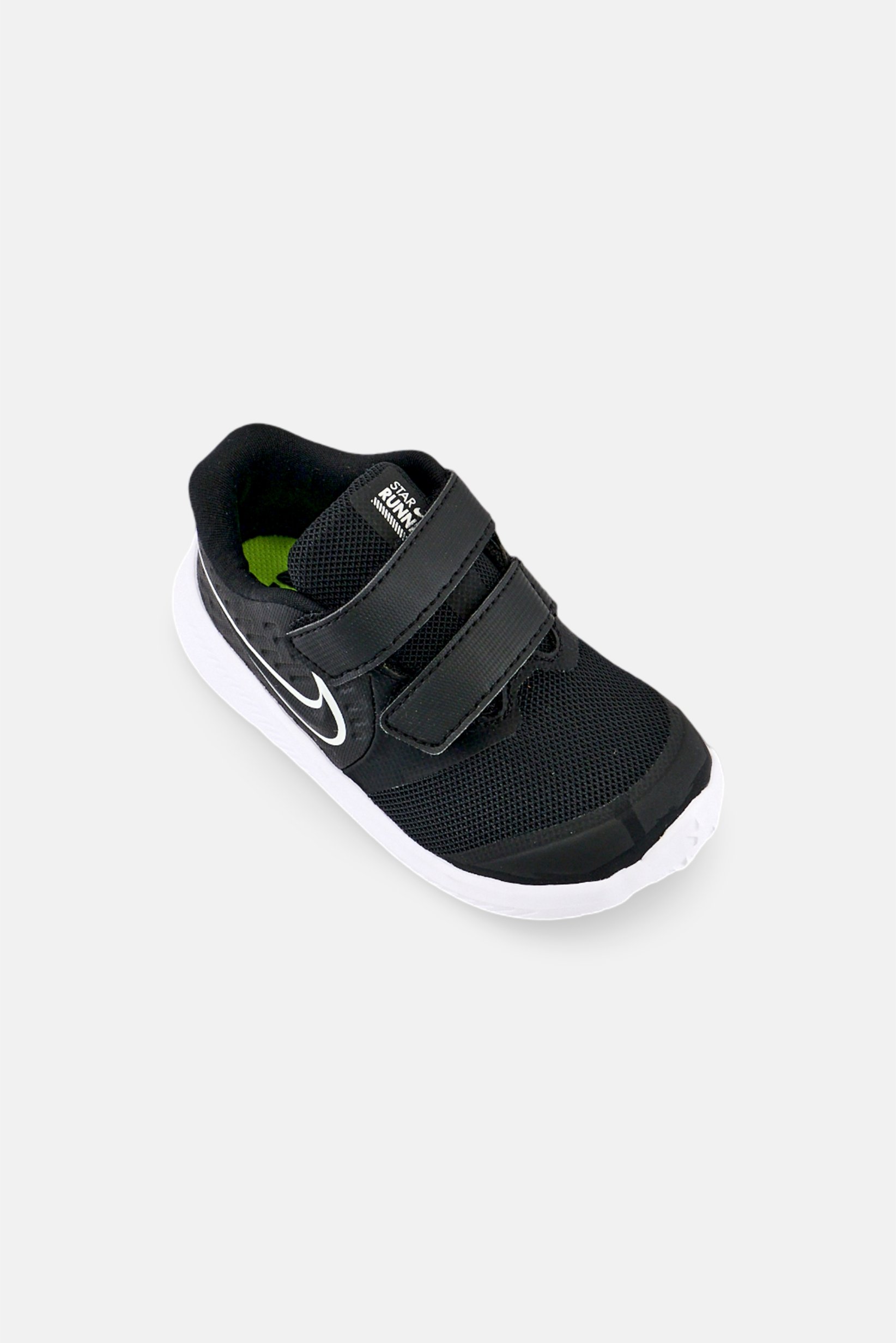Toddlers Girl Star Runner 2 Velcro Closure Running Shoes, Black