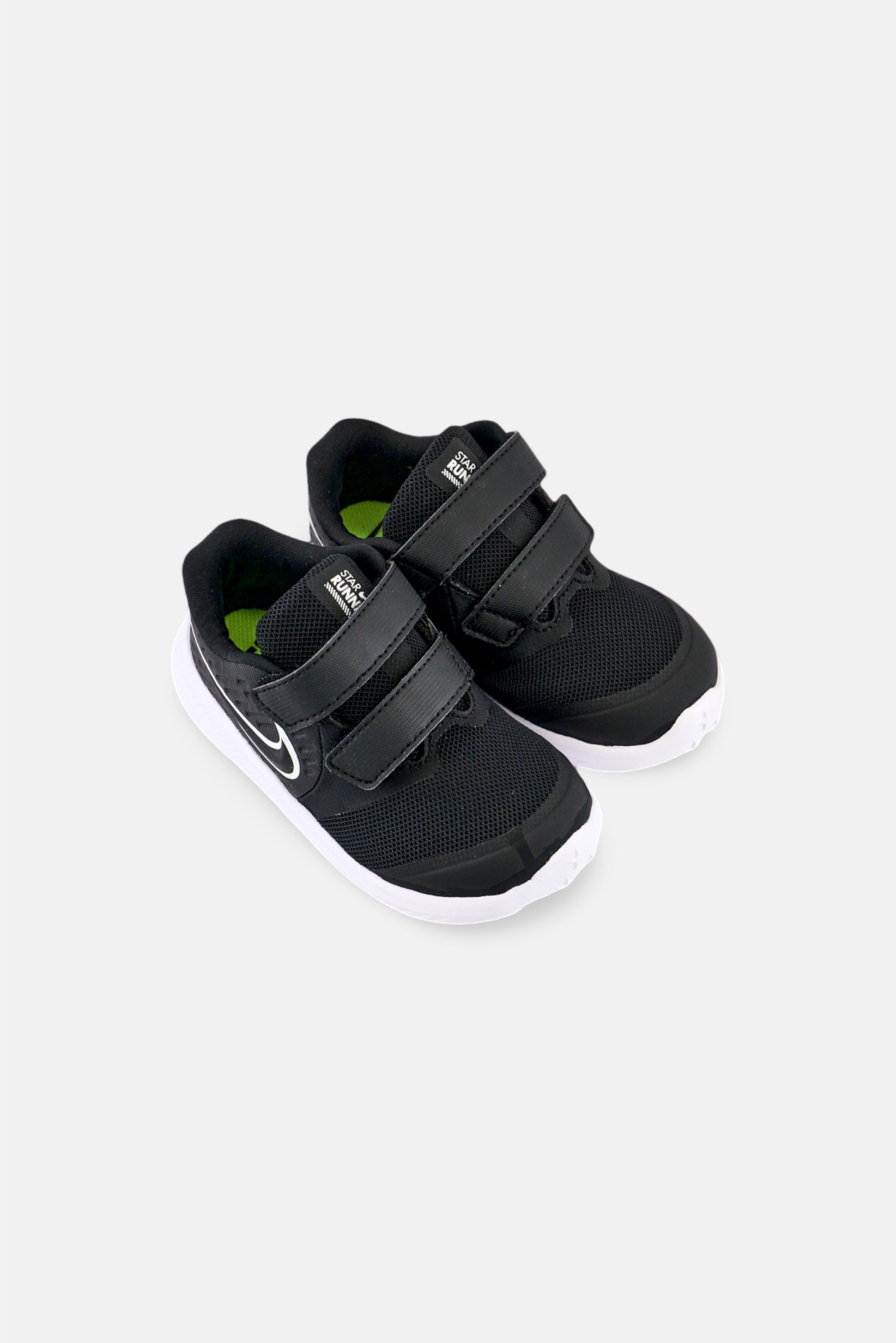 Toddlers Girl Star Runner 2 Velcro Closure Running Shoes, Black