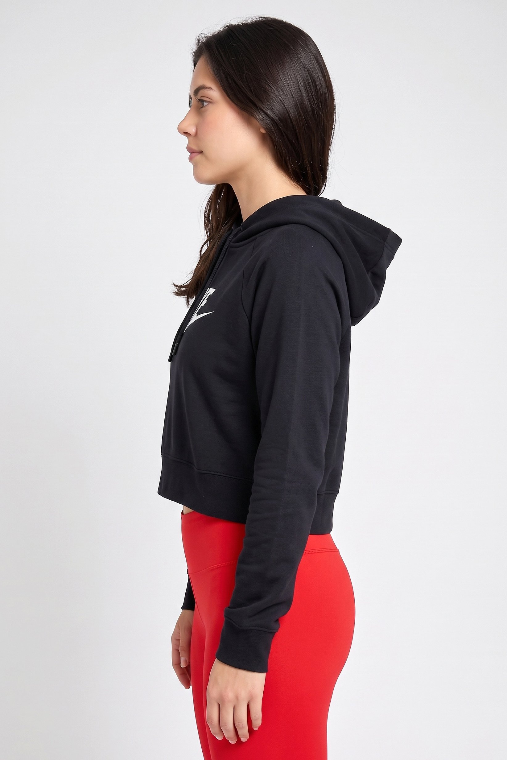 Women Loose Fit Long Sleeve Outdoor Hoodie, Black