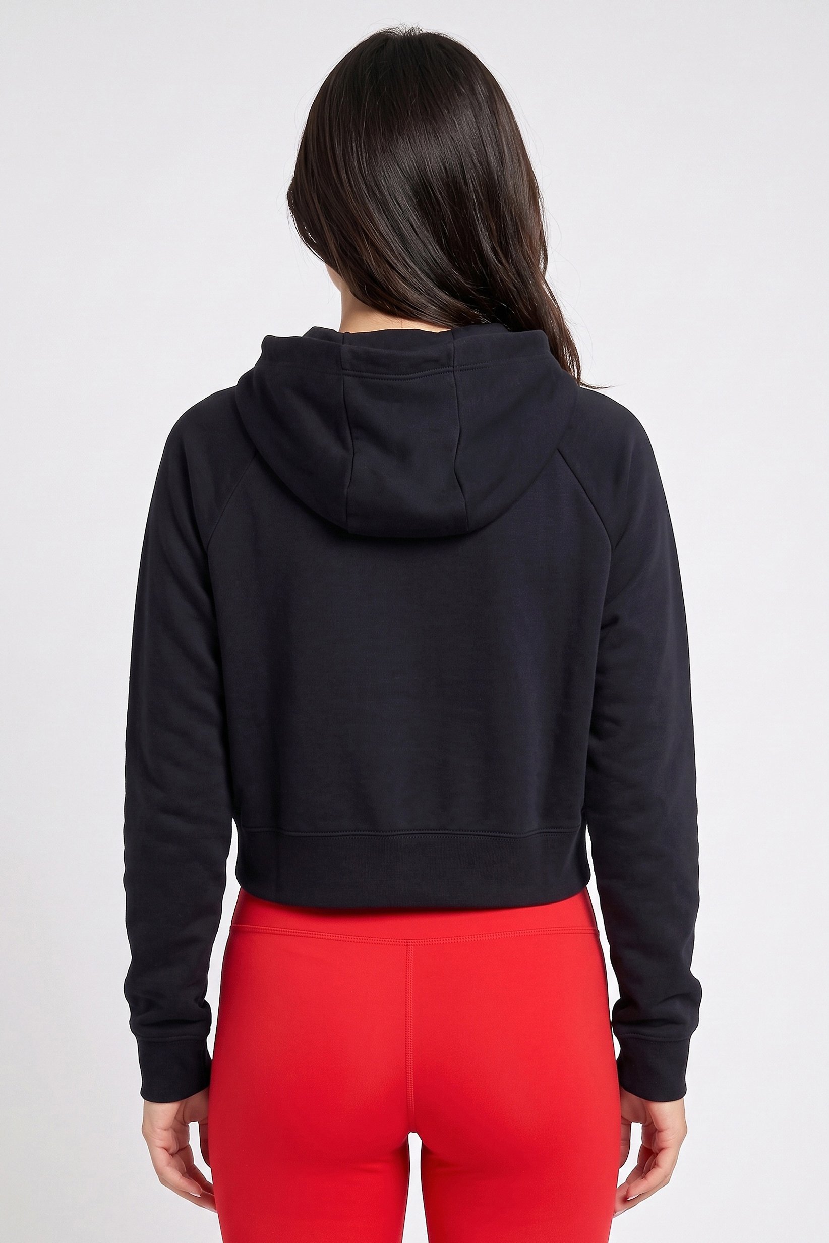 Women Loose Fit Long Sleeve Outdoor Hoodie, Black