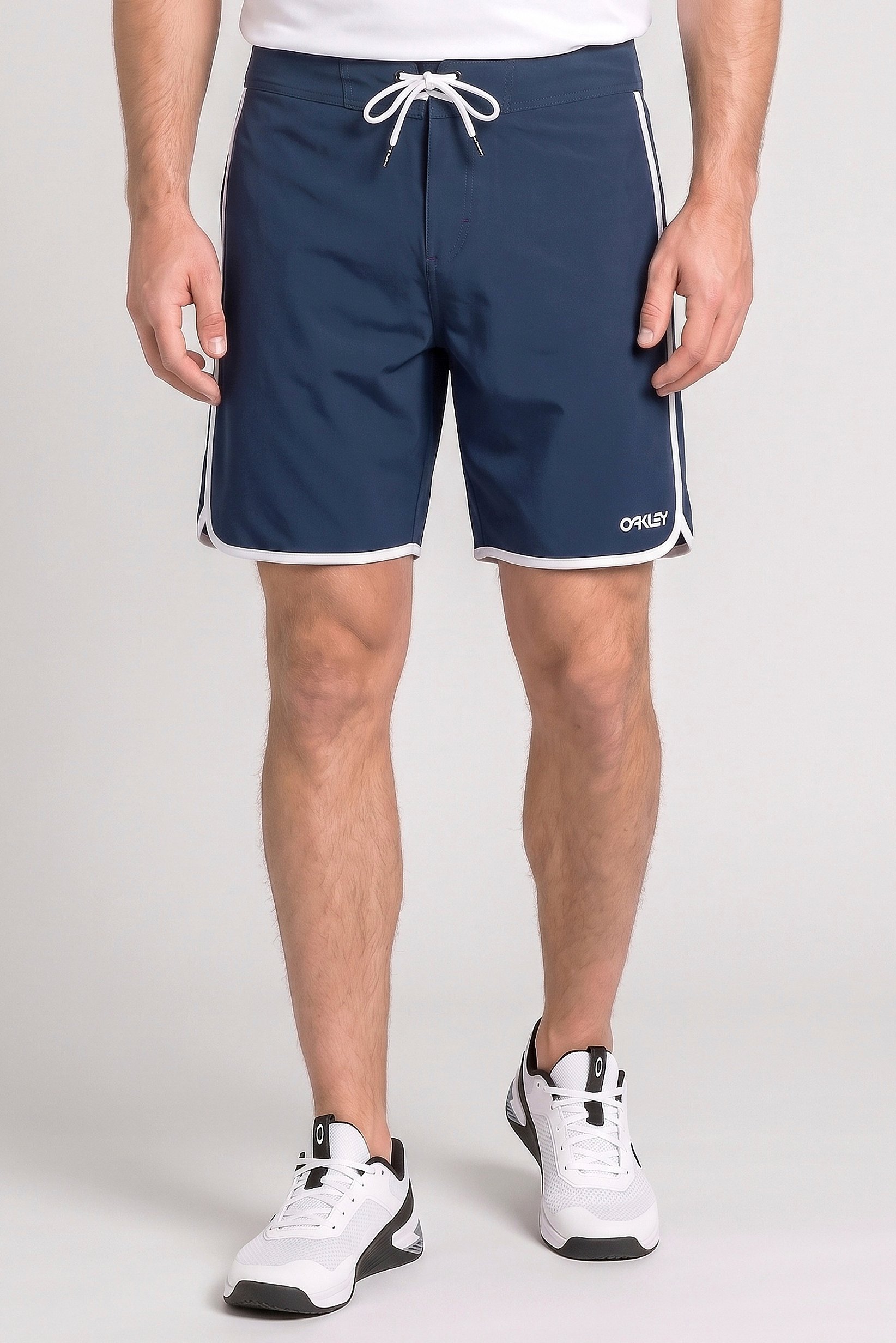 Men Performance Fit Brand Logo 19 Inseam Outdoor Shorts, Navy