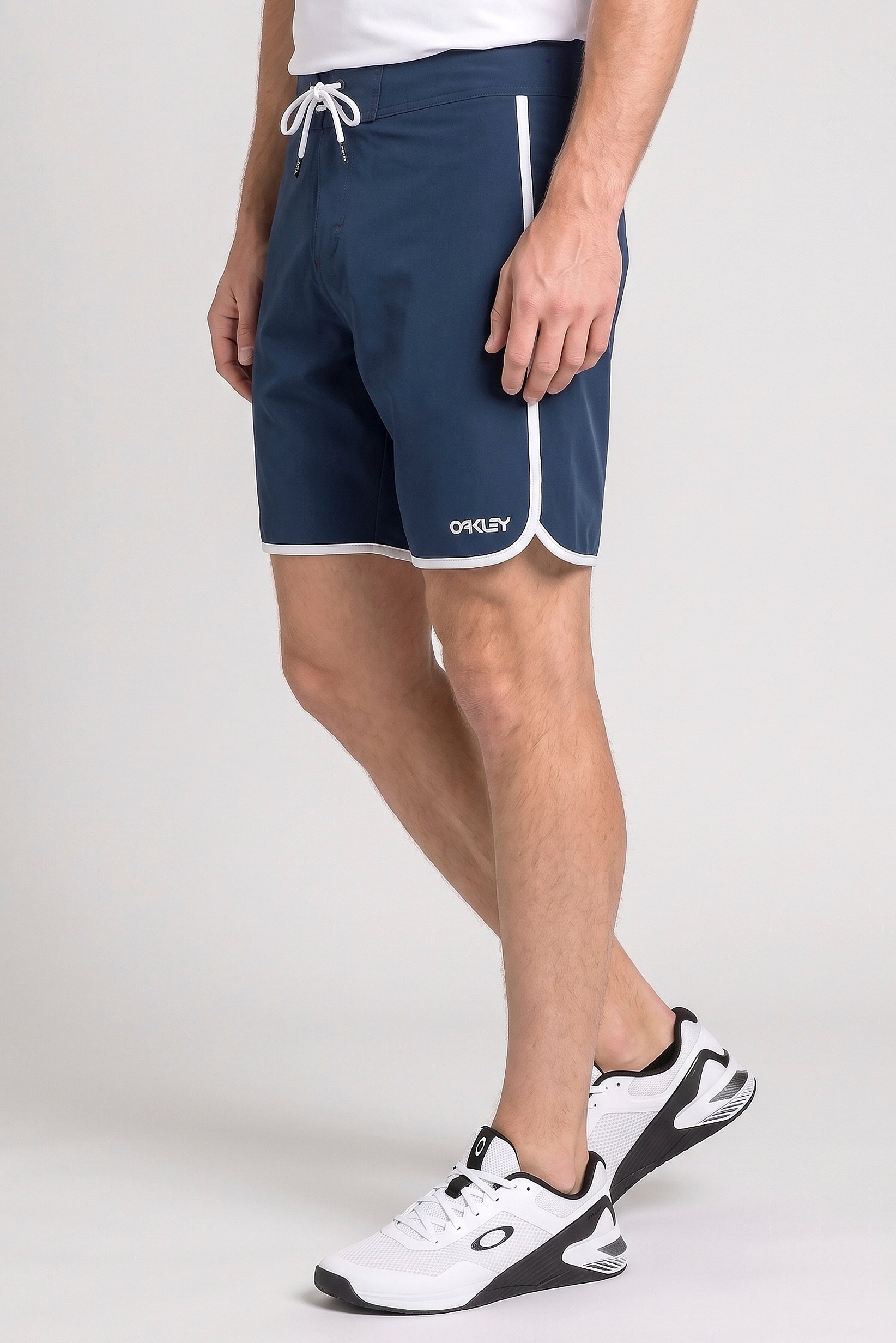Men Performance Fit Brand Logo 19 Inseam Outdoor Shorts, Navy