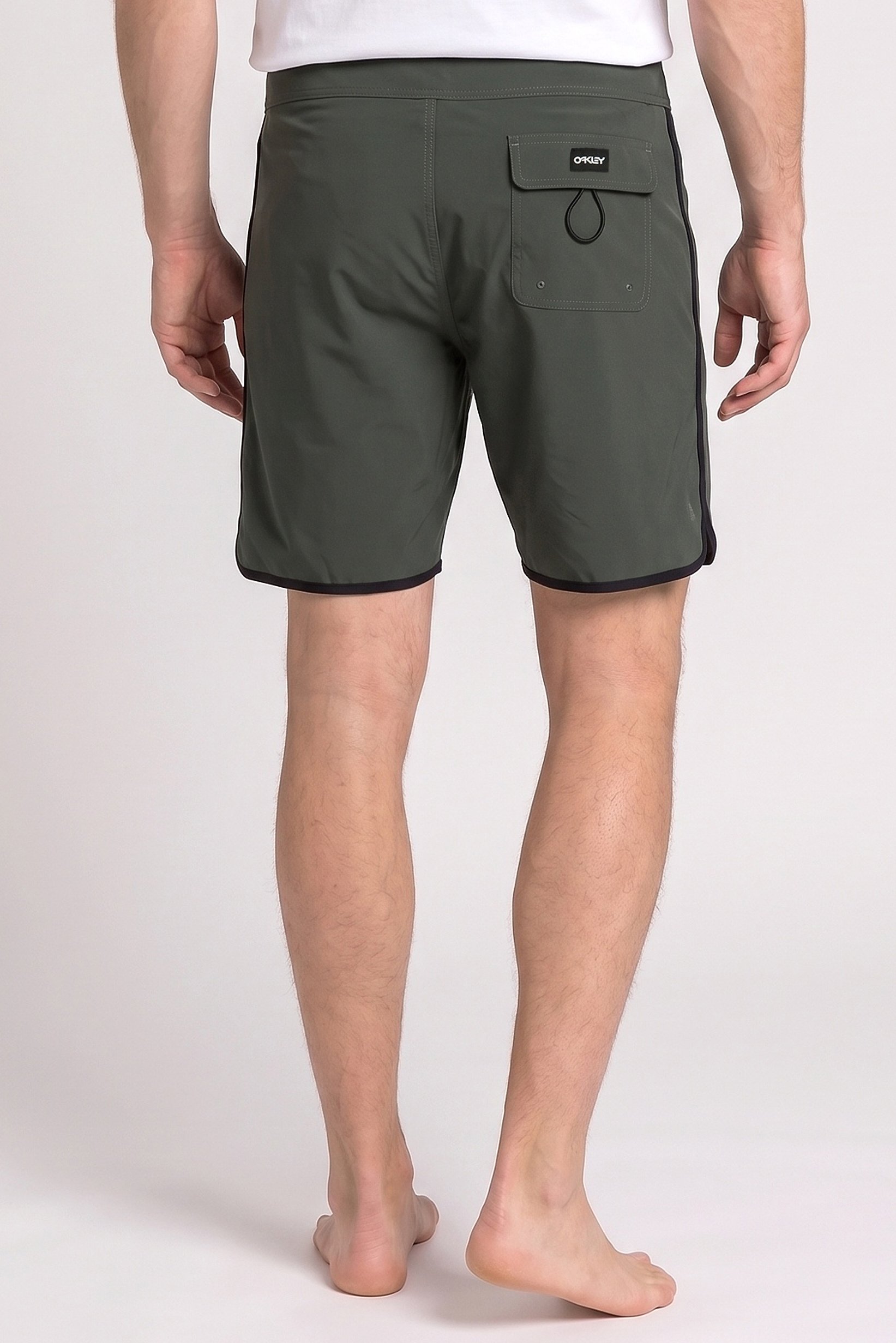 Men Brand Logo  Board Shorts, Dark Green