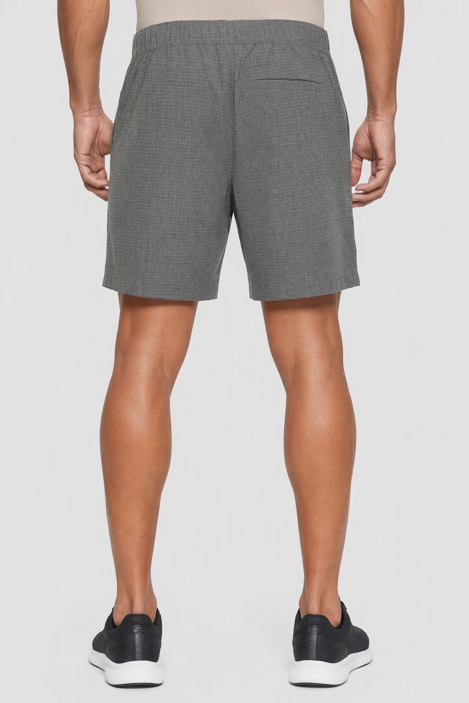 Men regular Fit Micro Stripe Outdoor Shorts, Heather Grey