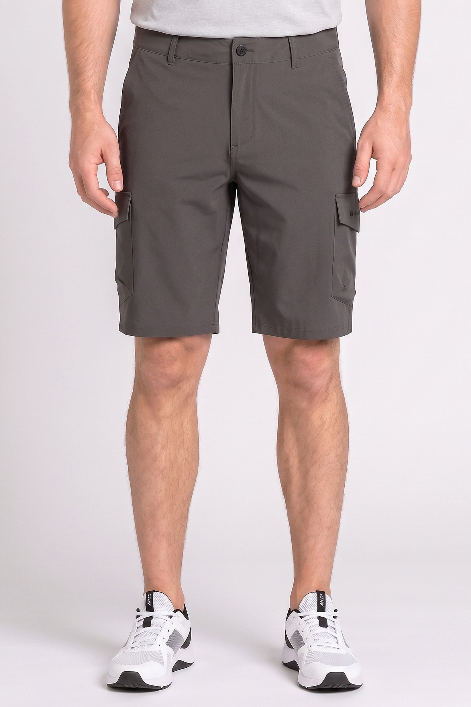 Men Regular Fit Outdoor Cargo Shorts, Grey