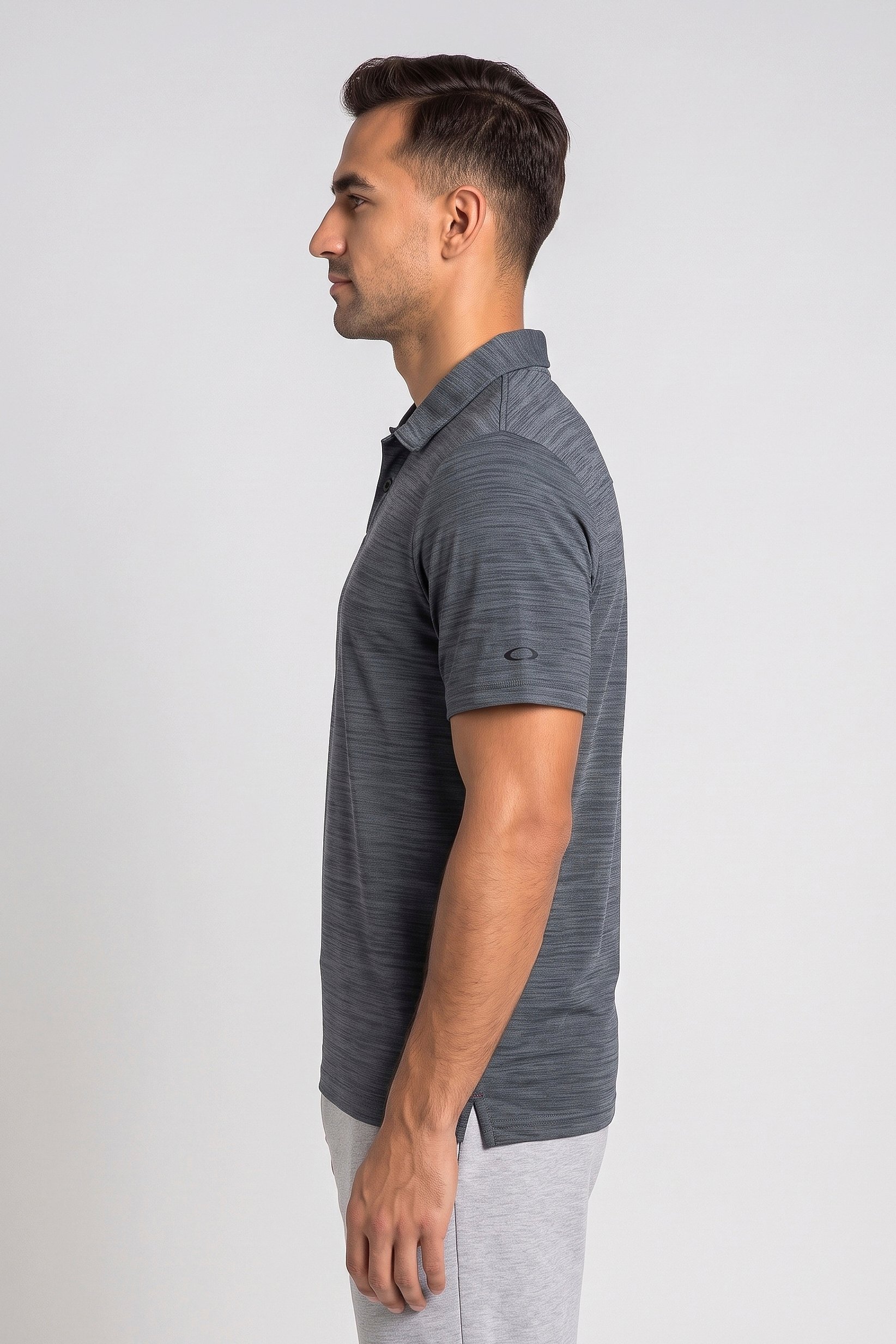 Men Regular Fit Short Sleeve Heather Polo Shirt, Multicolor