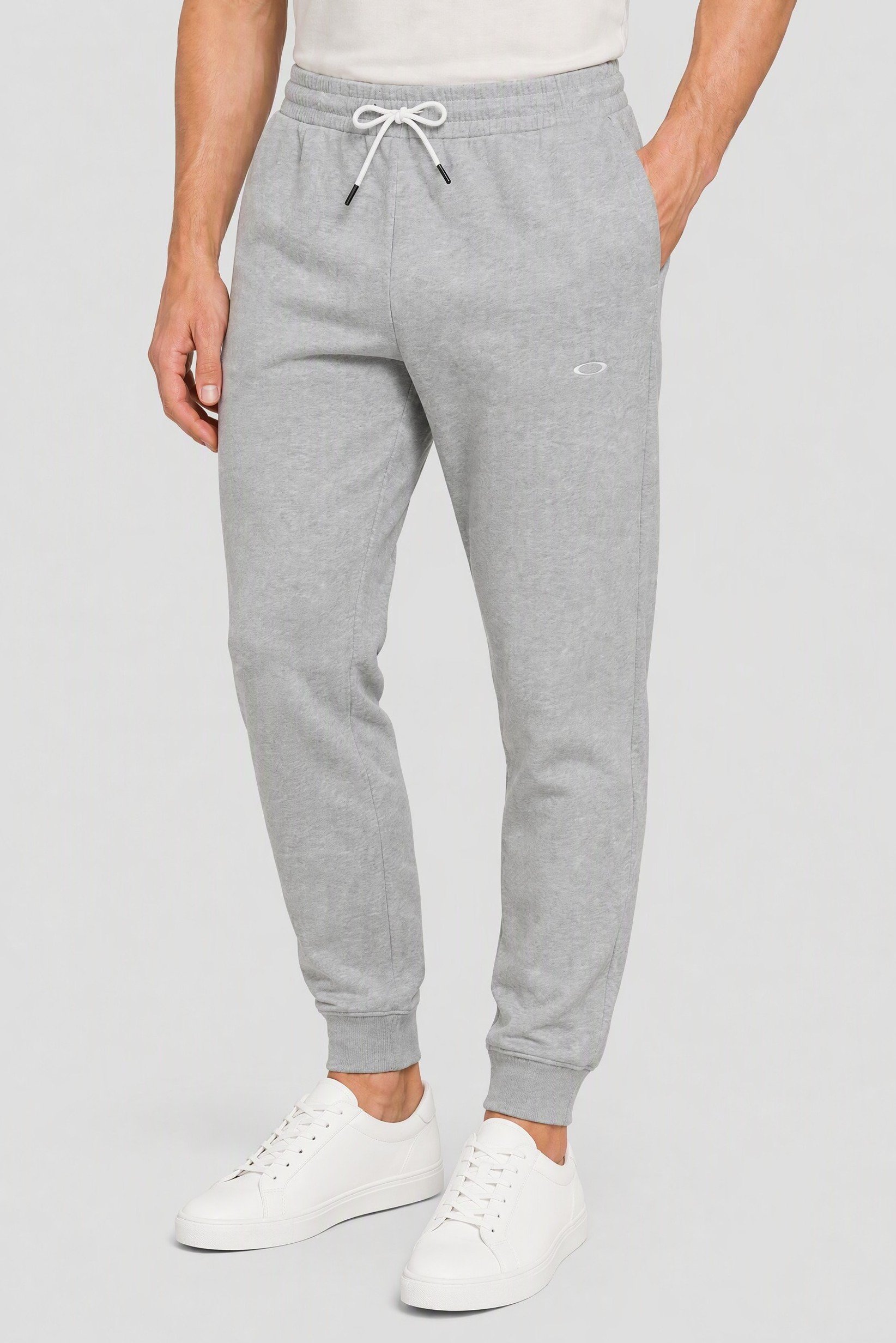 Men Regular Fit Embroidered Logo Sweatpants, Heather Grey