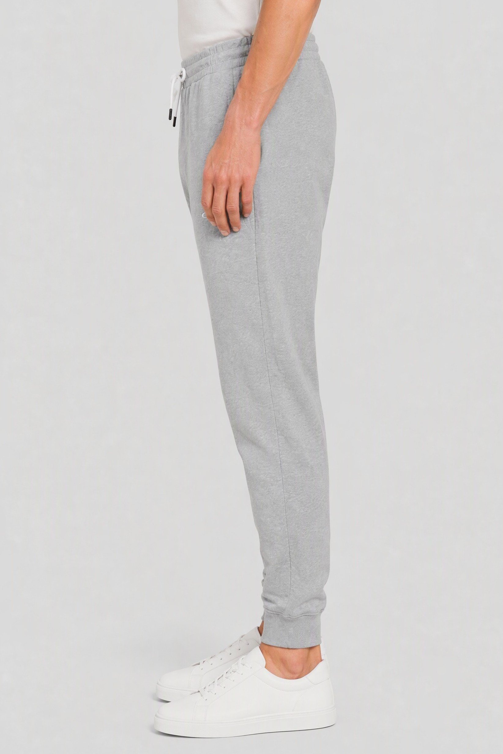 Men Regular Fit Embroidered Logo Sweatpants, Heather Grey