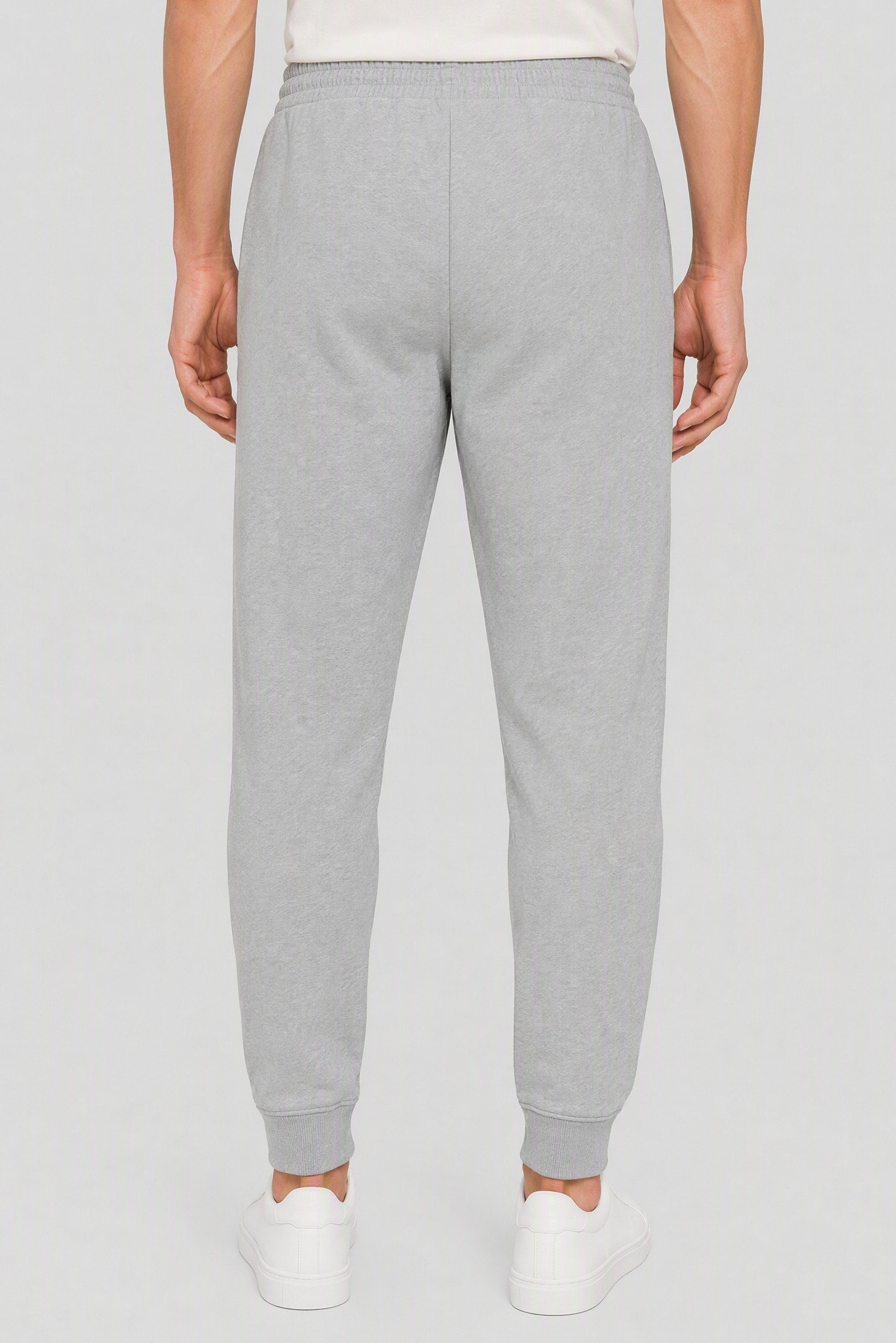 Men Regular Fit Embroidered Logo Sweatpants, Heather Grey
