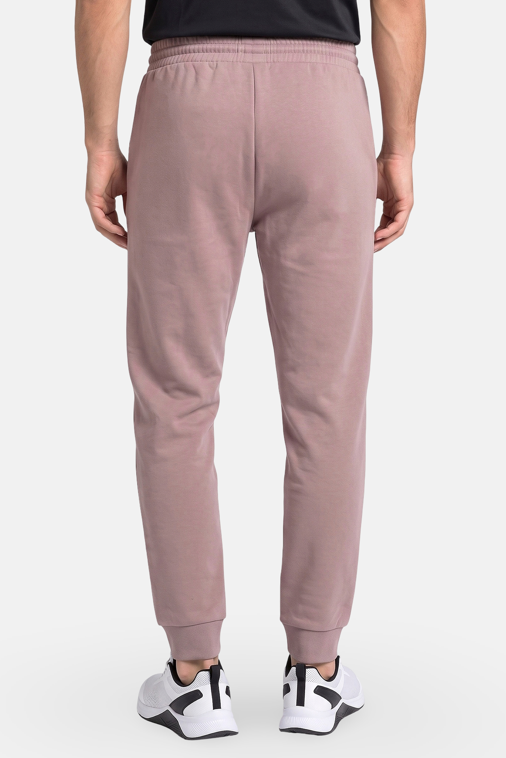 Men Regular Fit Brand Logo Outdoor Sweatpants, Night Pink