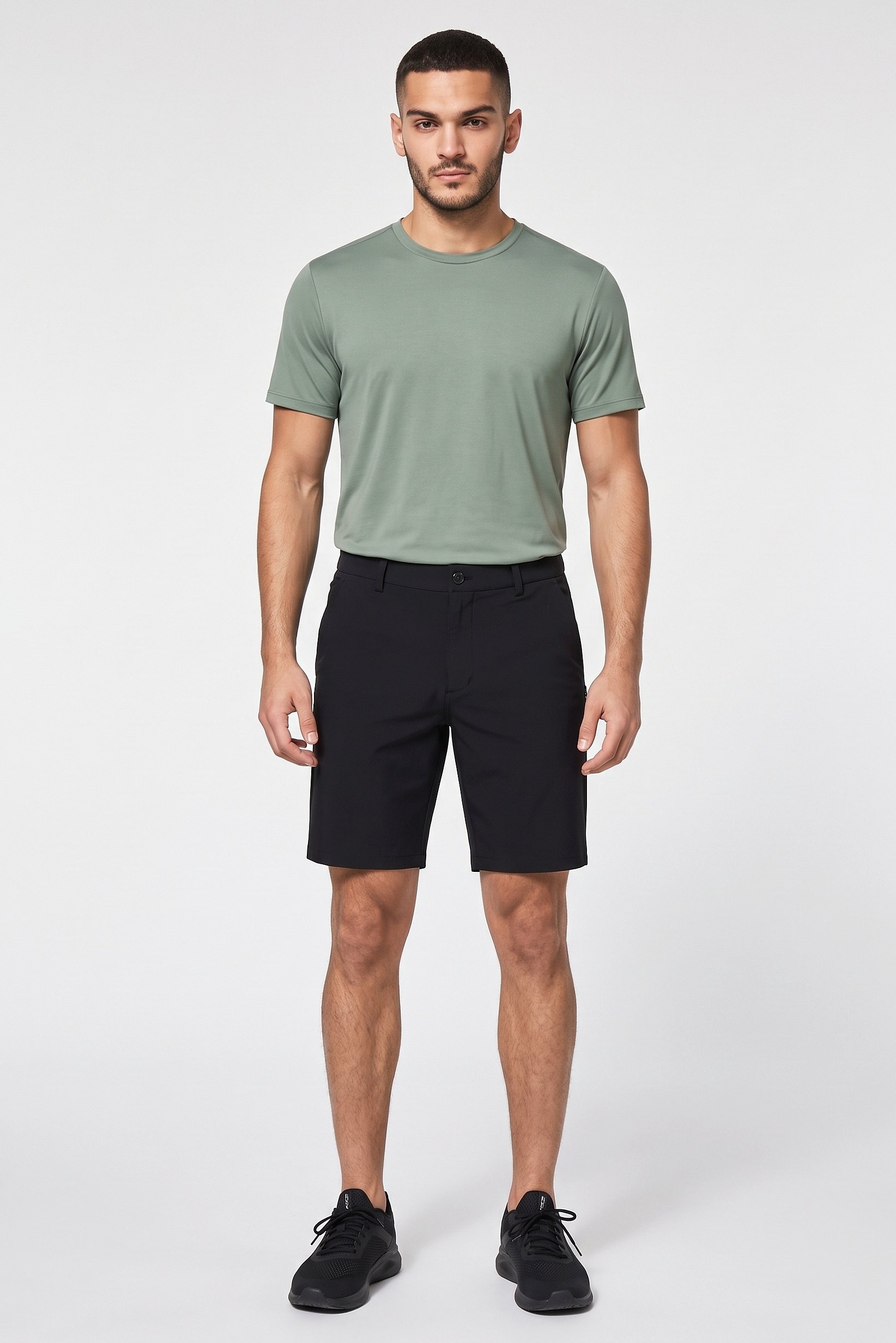 Men Sportswear Fit Golf Shorts, Black