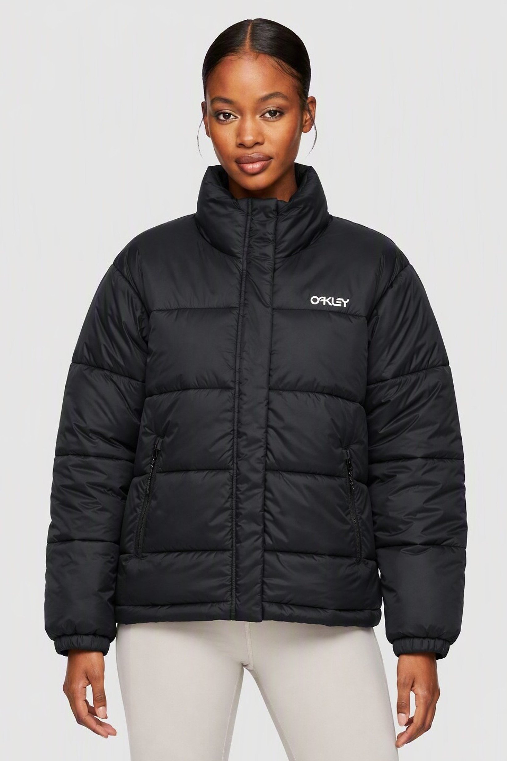 Women Performance Fit Long Sleeve Outdoor Puffer Jacket, Black
