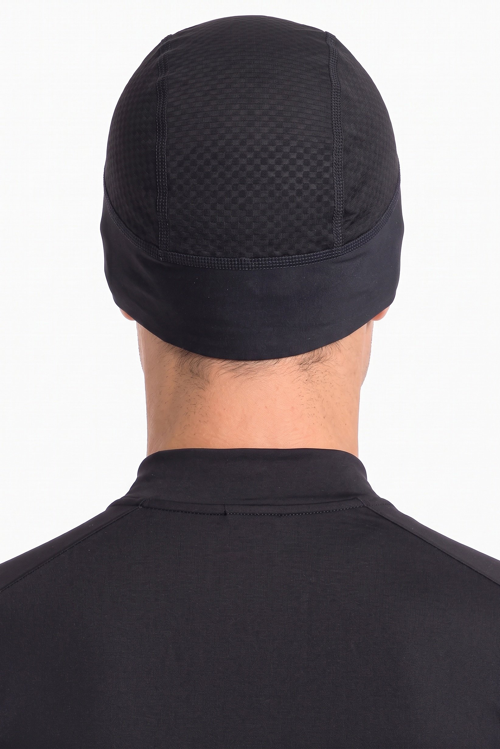 Men Brand Logo Cycling Beannie, Black