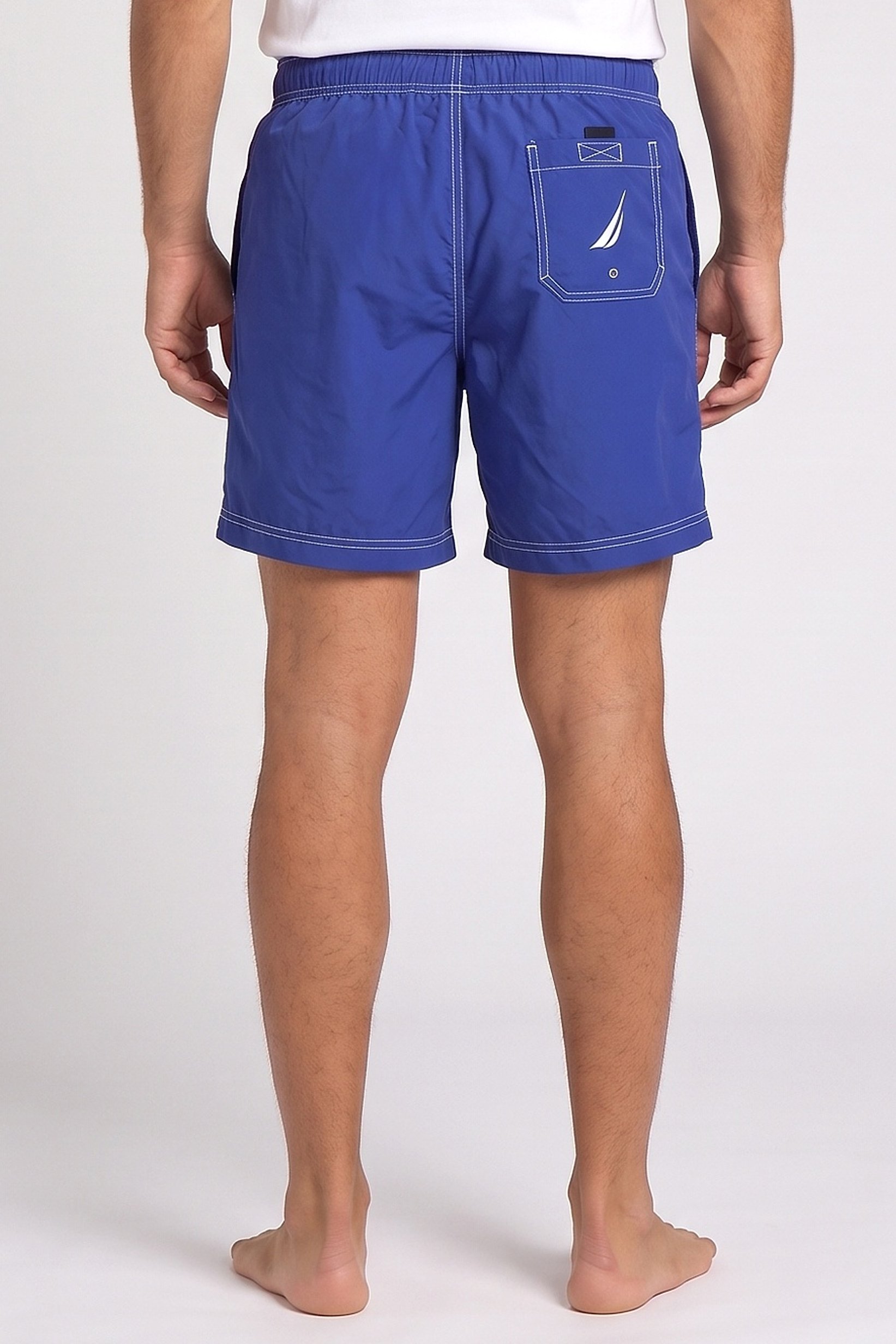 Men Brand Logo Board Shorts, Royal Blue
