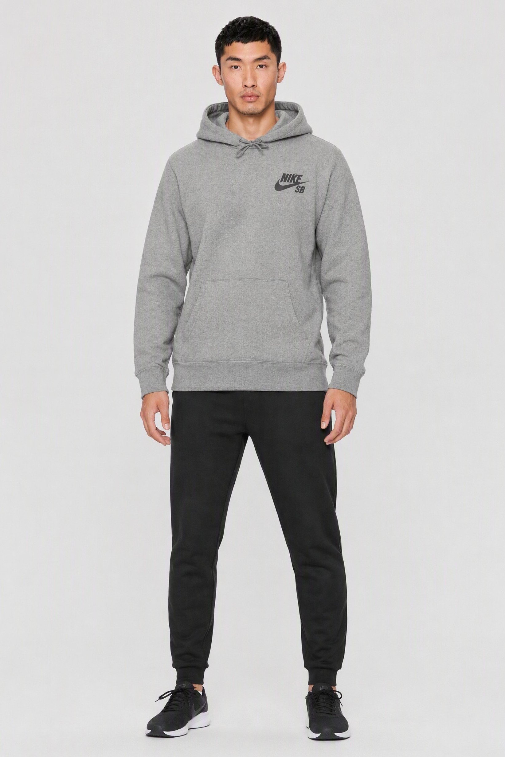 Men Sportswear Fit Long Sleeve Outdoor Hoodie, Grey