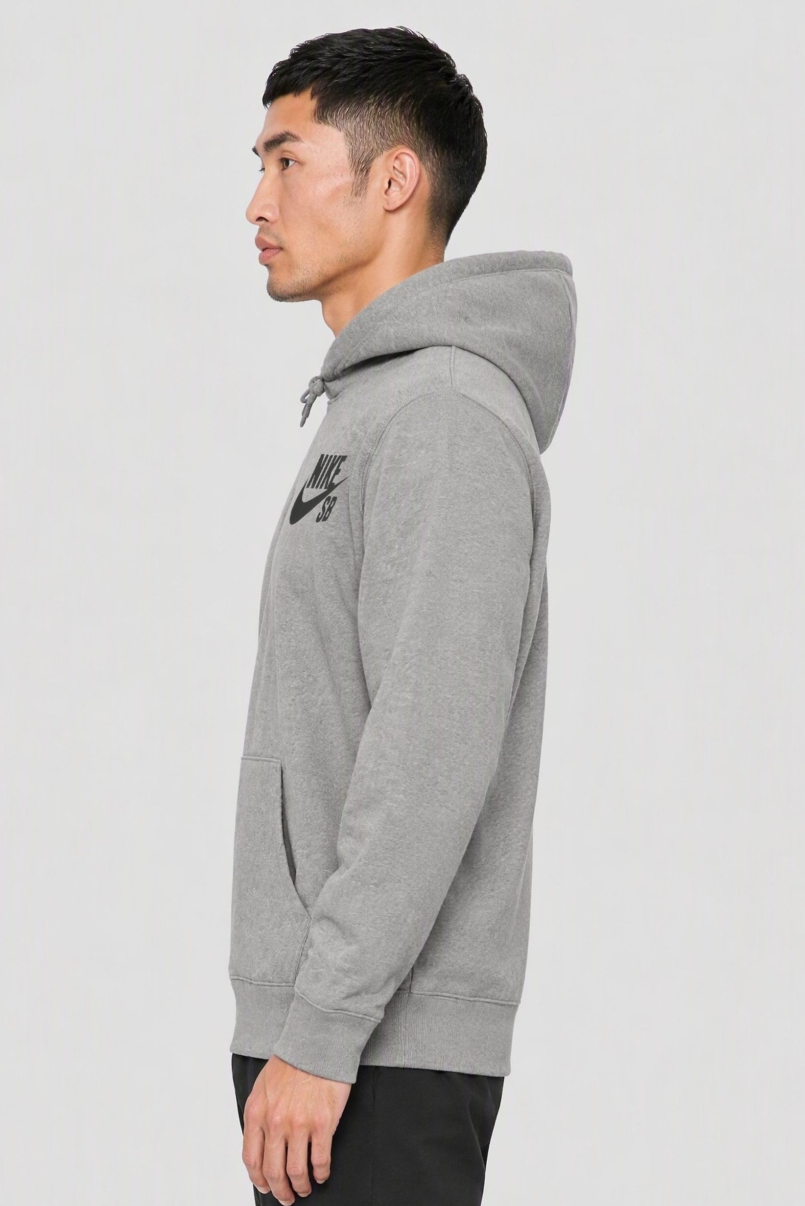 Men Sportswear Fit Long Sleeve Outdoor Hoodie, Grey