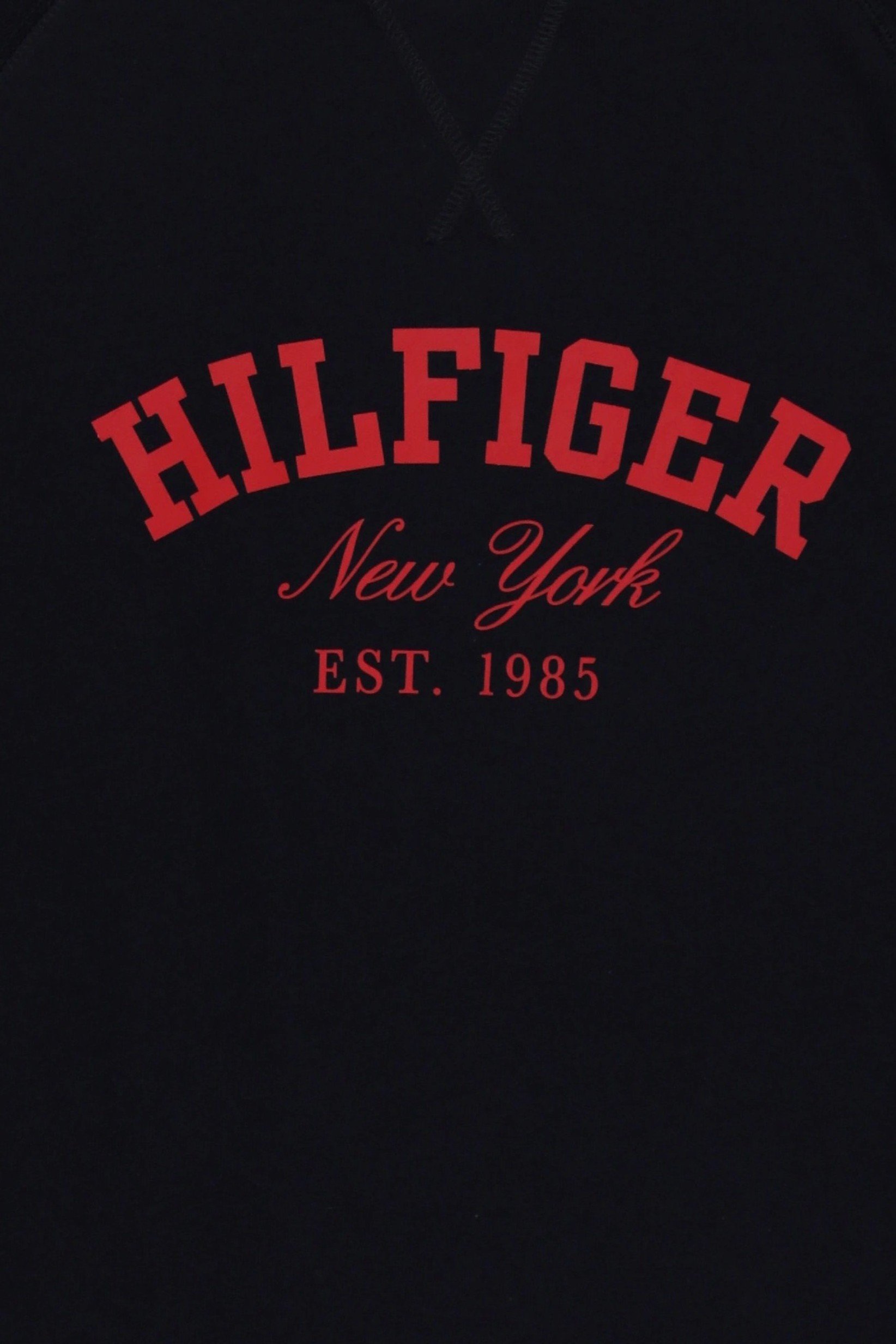 Men Crew Neck Brand Logo Long Sleeve Sweatshirt, Navy