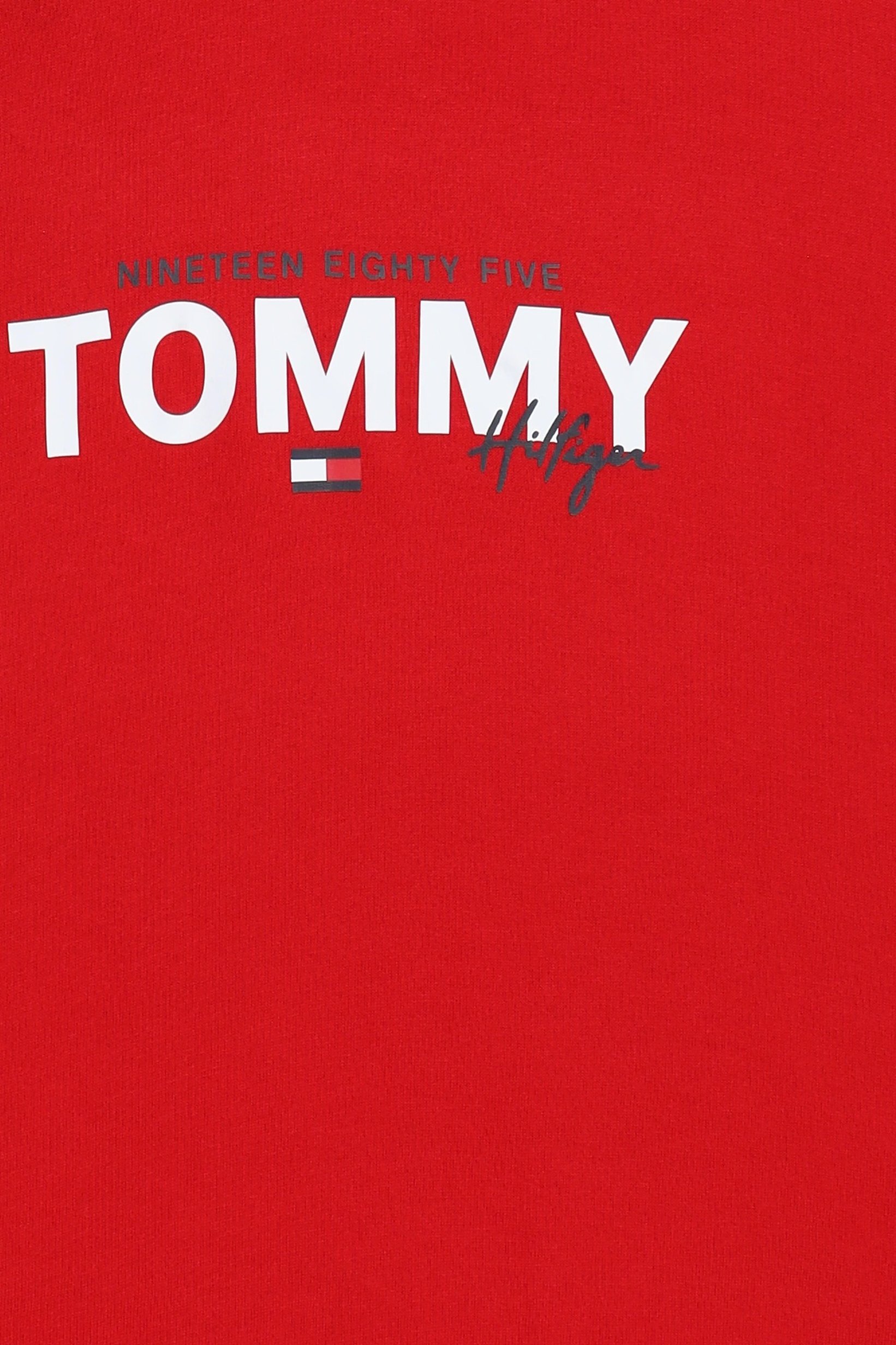 Men Brand Logo Long Sleeve Hoodie, Red