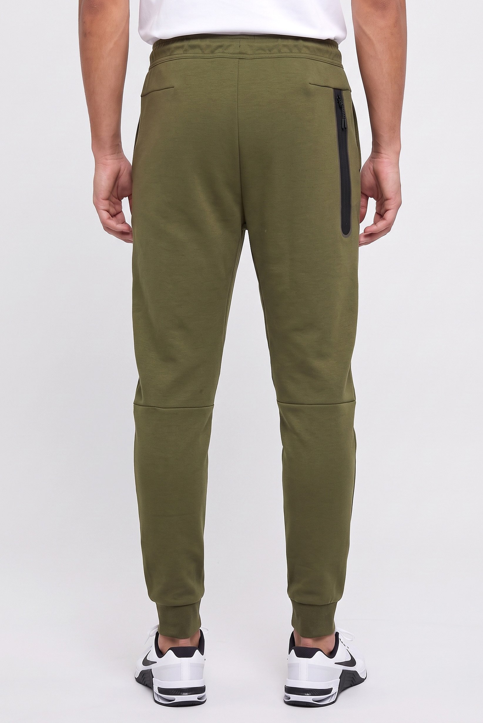 Men Slim Fit Brand Logo Outdoor Sweatpants, Olive