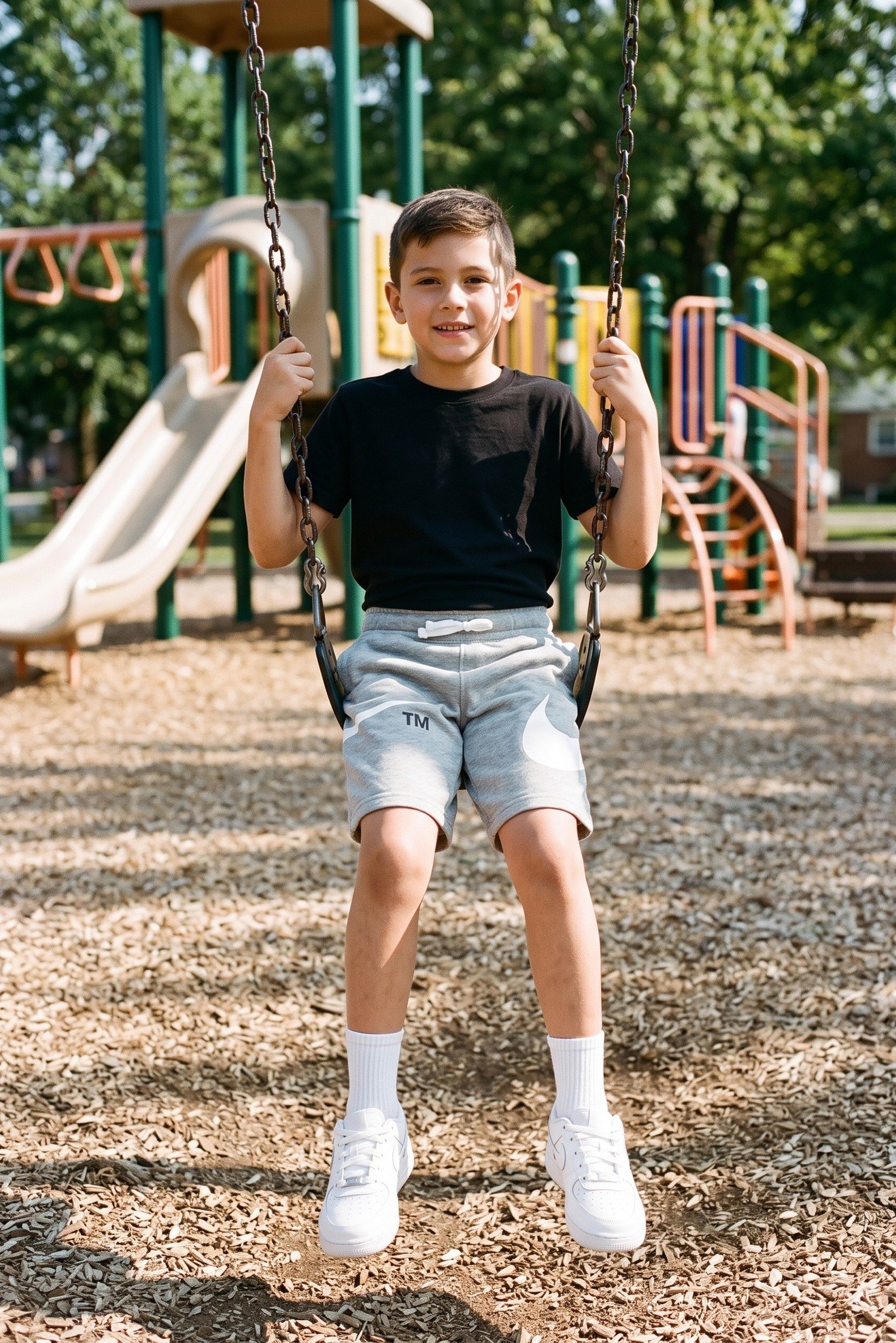 Kids Boy Standard Fit Outdoor Shorts, Grey