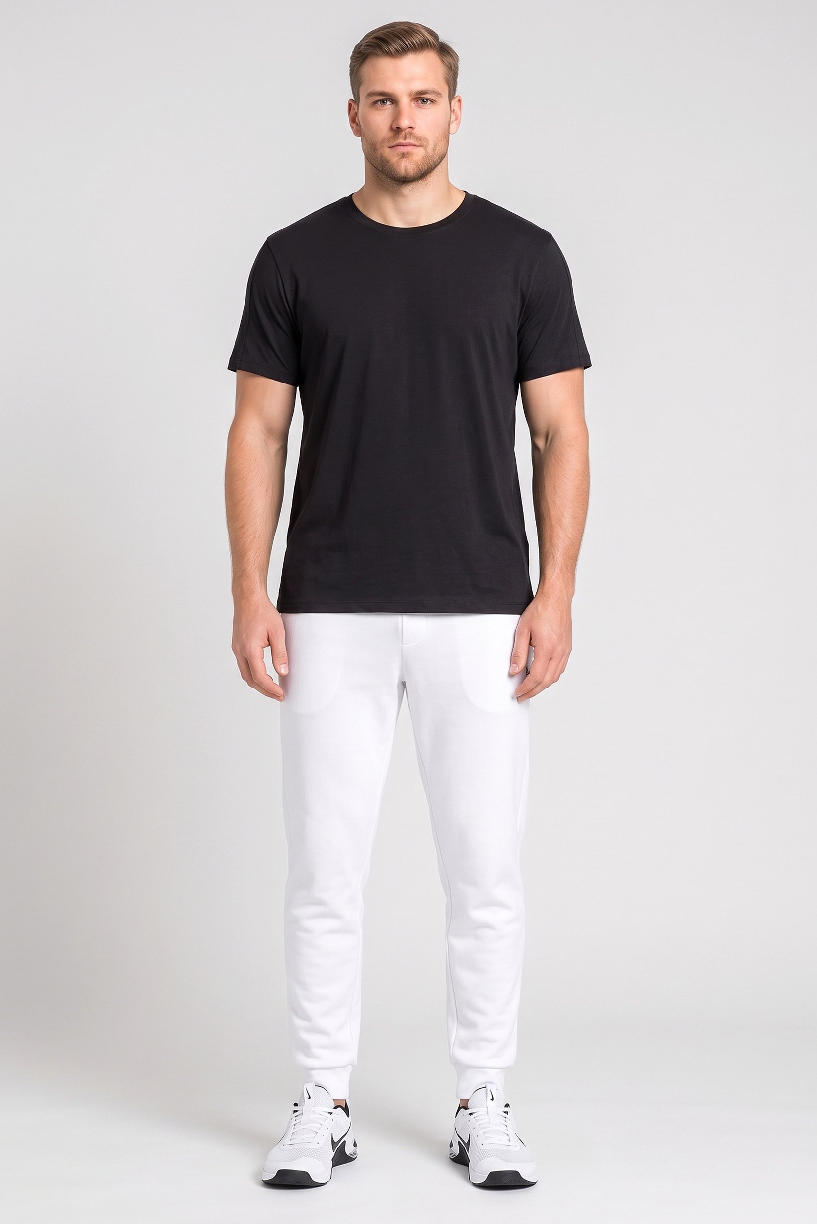 Men Dri Fit Short Sleeve Yoga T-Shirt, Black
