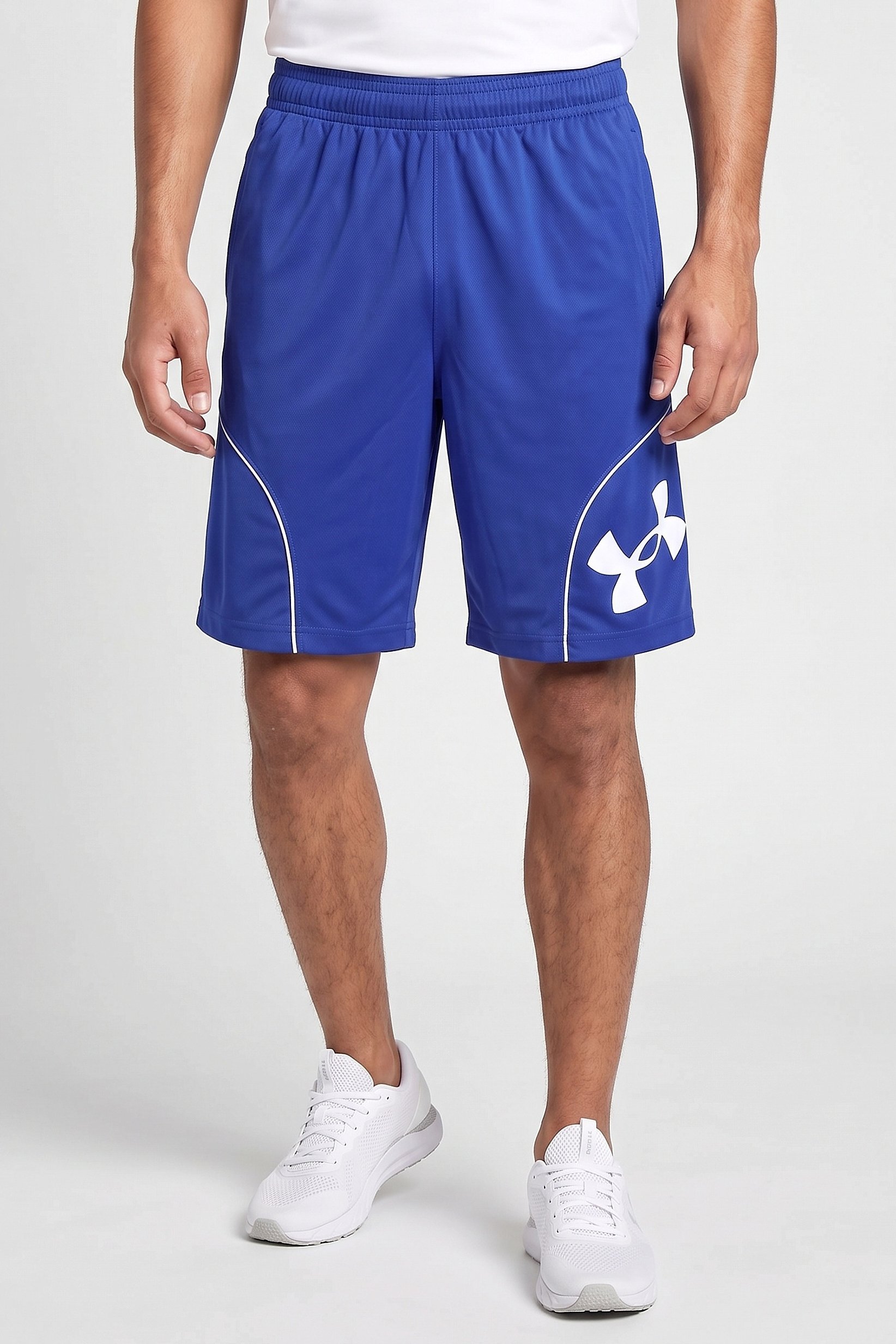 Men Loose Fit Training Shorts, Blue