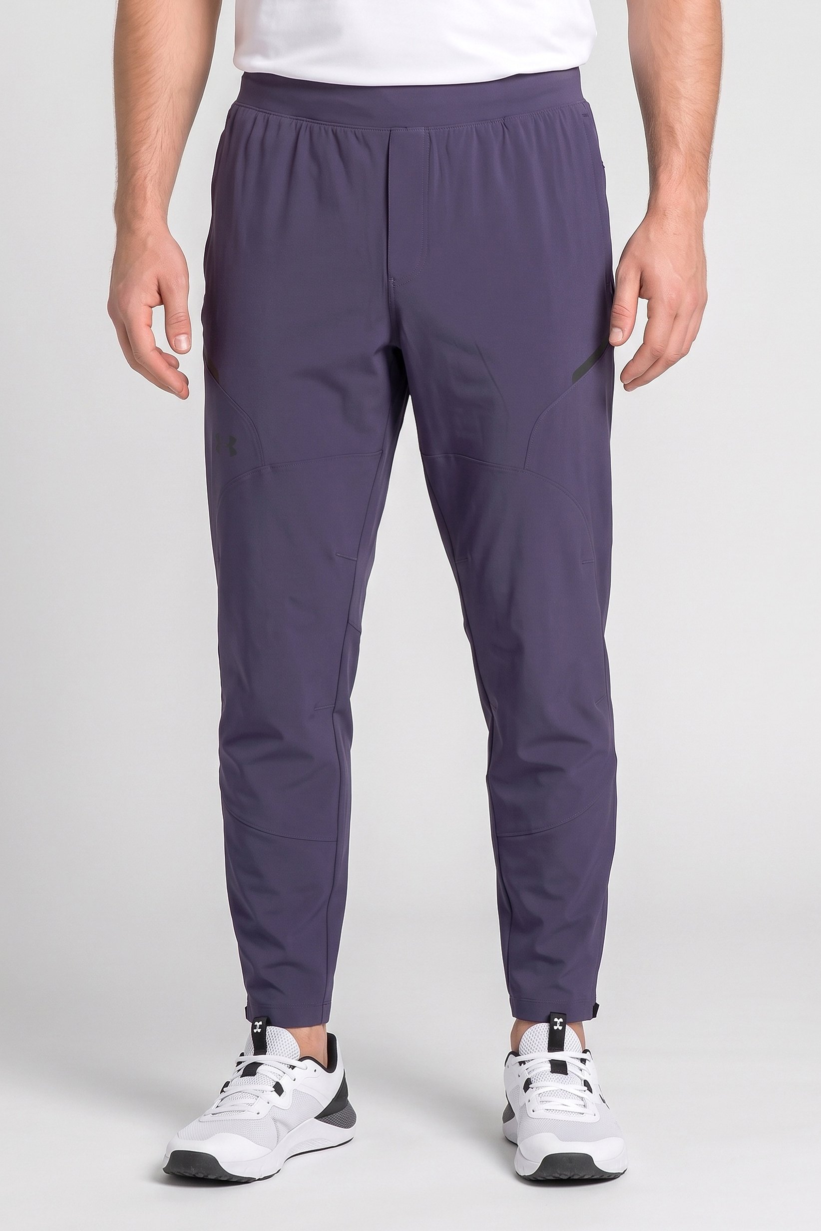 Men Fitted Brand Logo Outdoor Pants, Dusty Purple