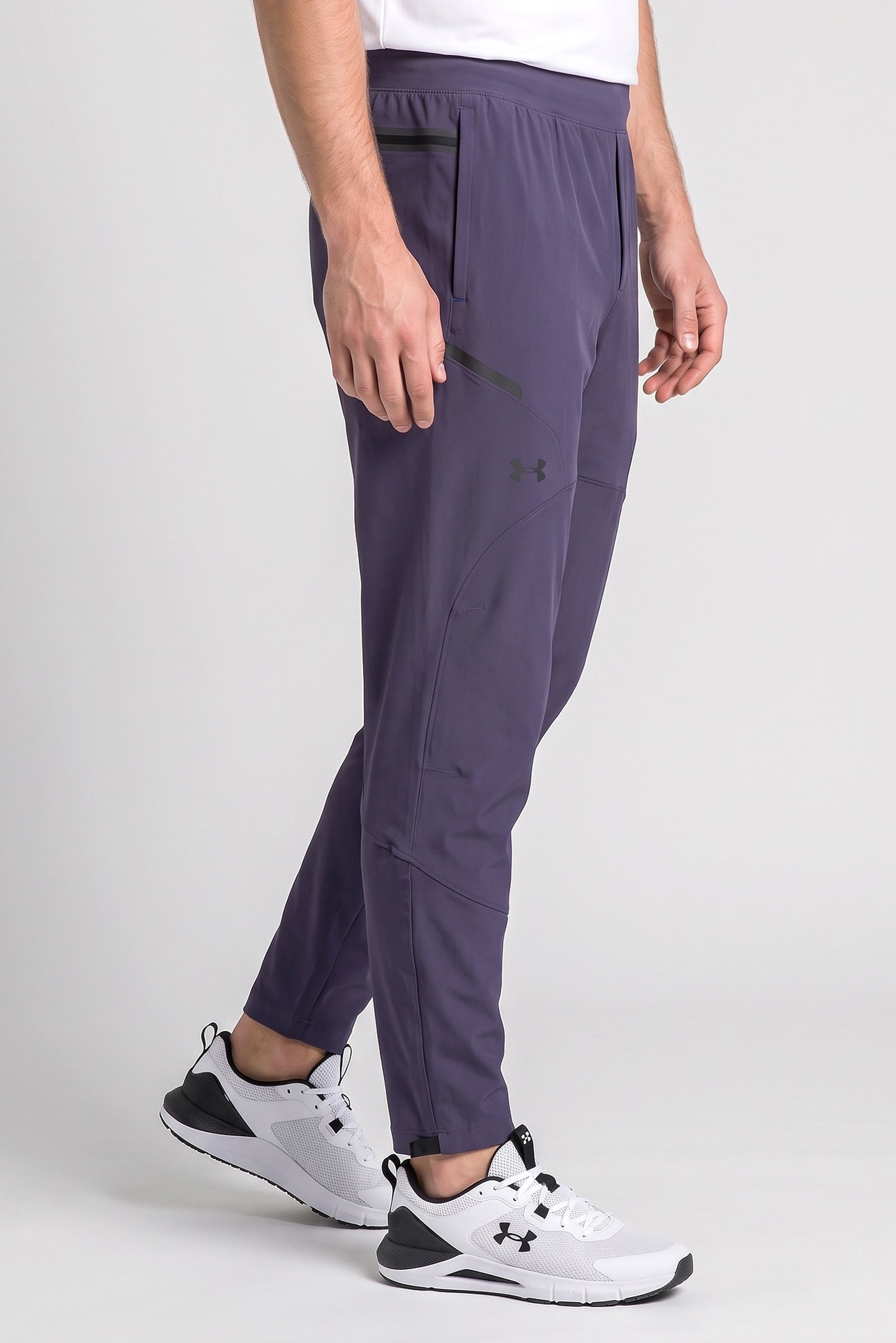Men Fitted Brand Logo Outdoor Pants, Dusty Purple