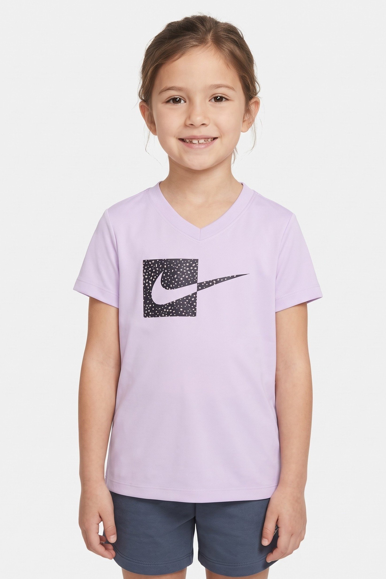 Kids Girl Sportswear Fit Short Sleeve Outdoor Top, Lavender