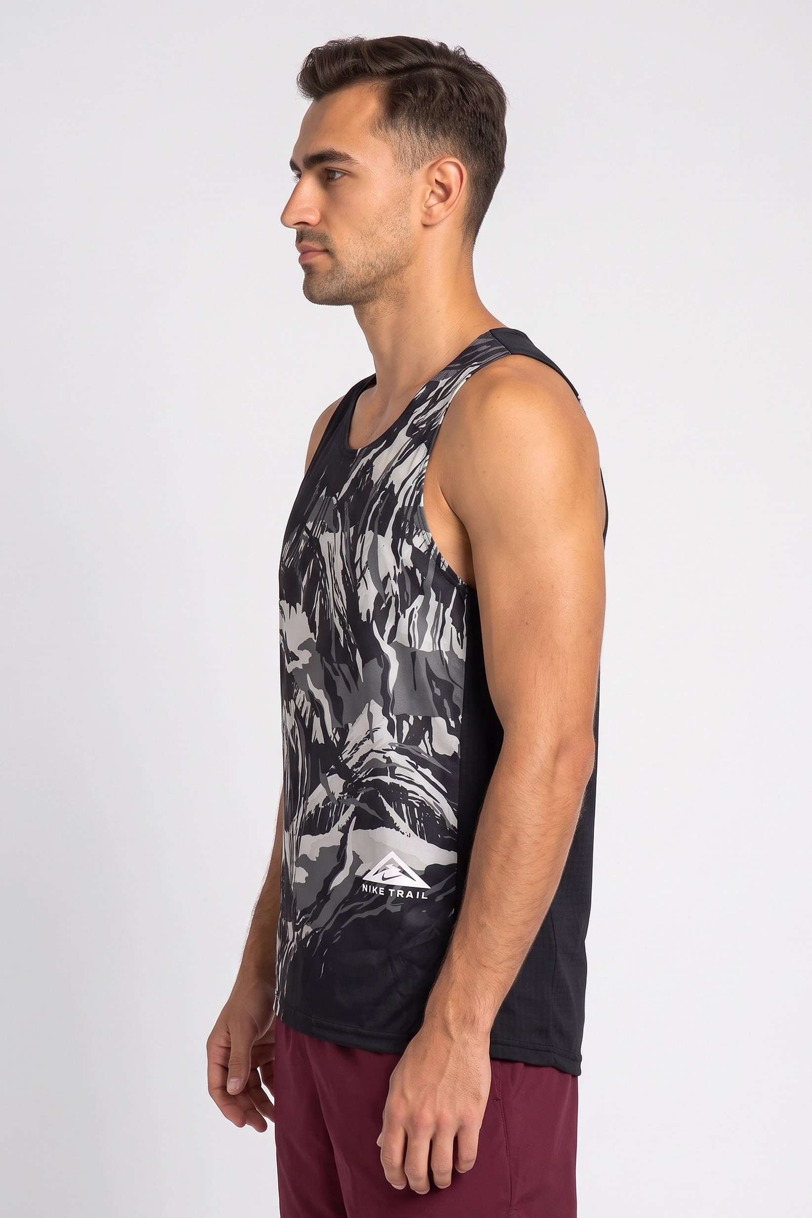 Men Dri Fit Camouflage Sleeveless Running Tank Top, Multicolor