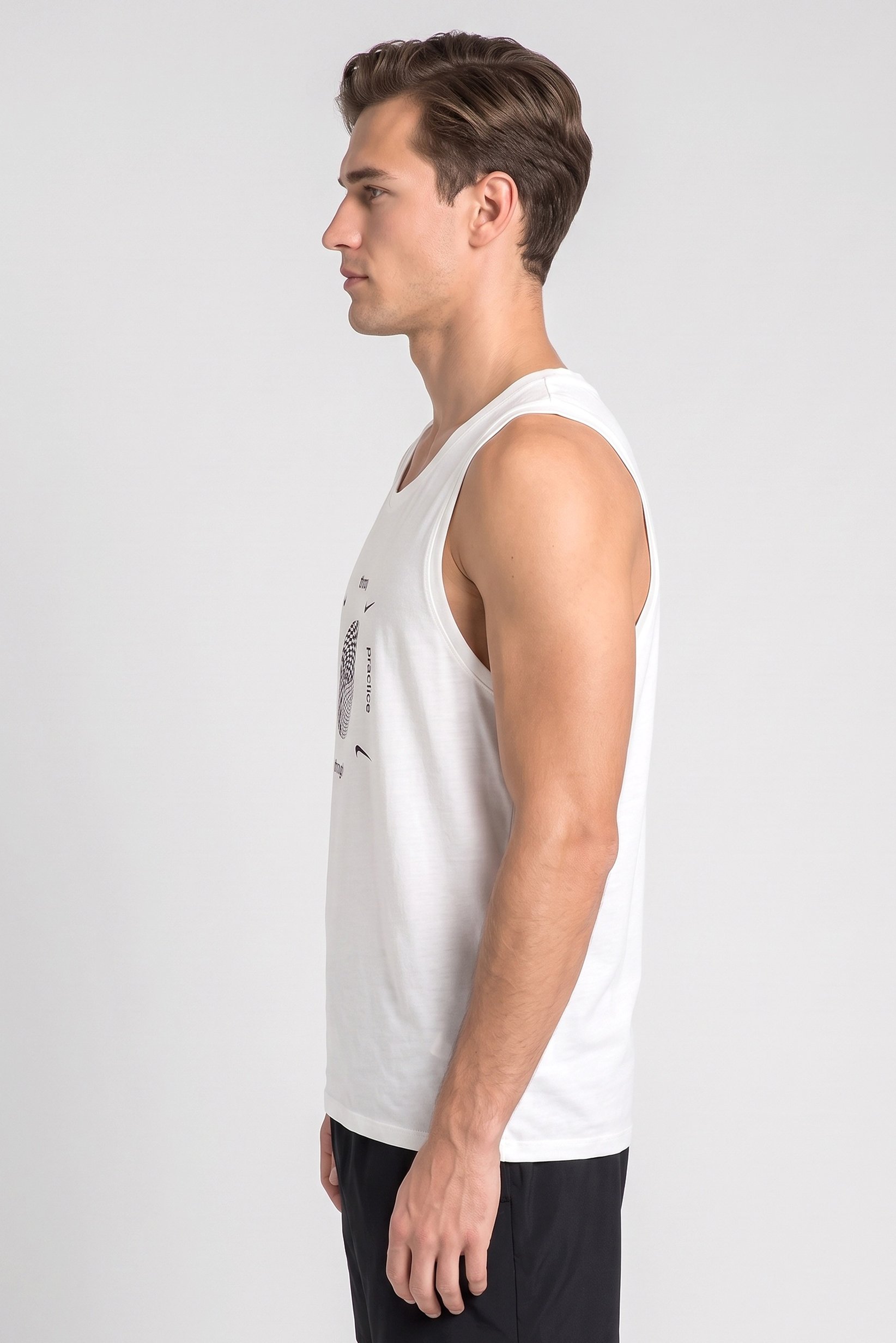 Men Sportswear Fit Sleeveless Outdoor Vest, Off White
