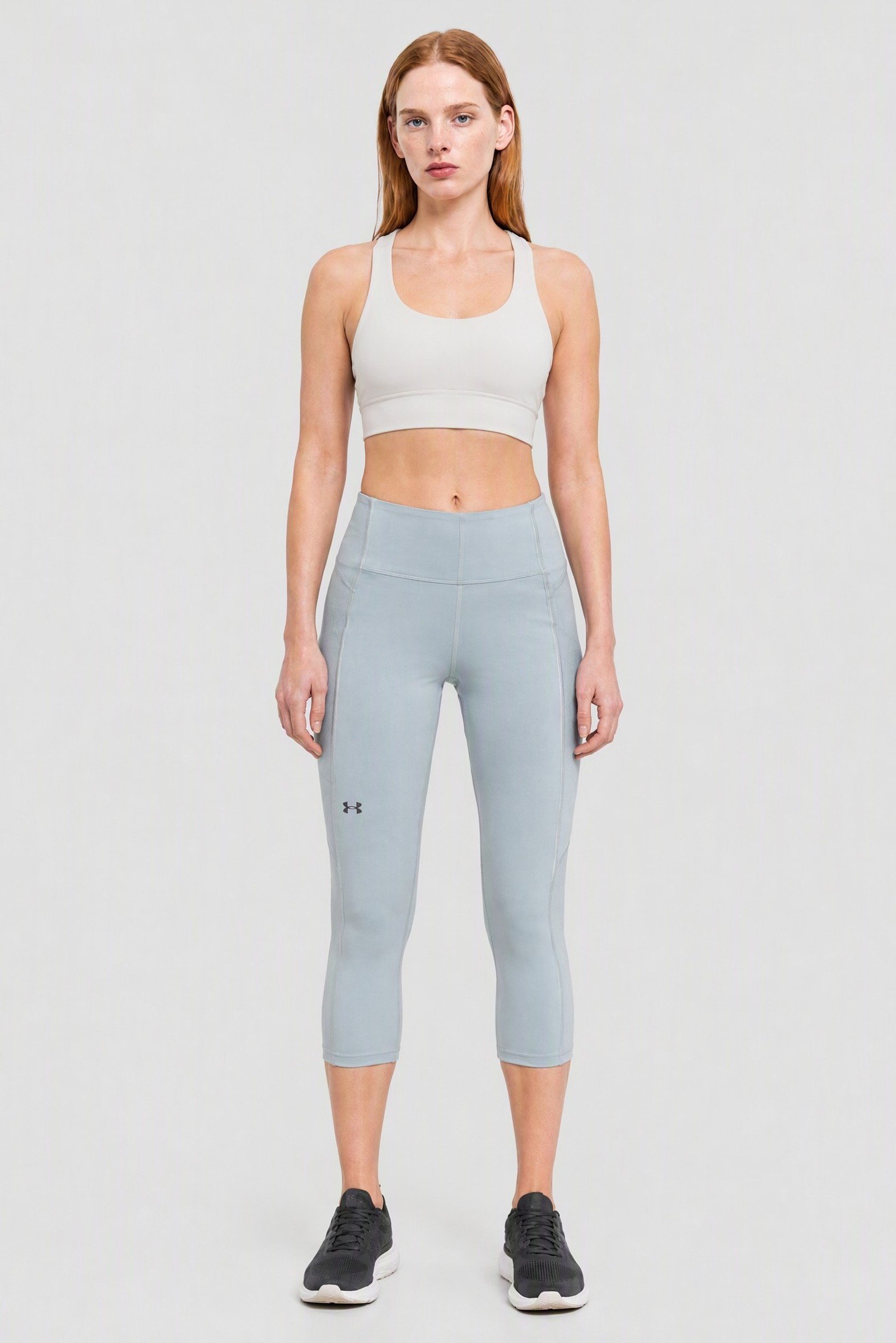 Women Compression Fit Training Leggings, Dusty Blue