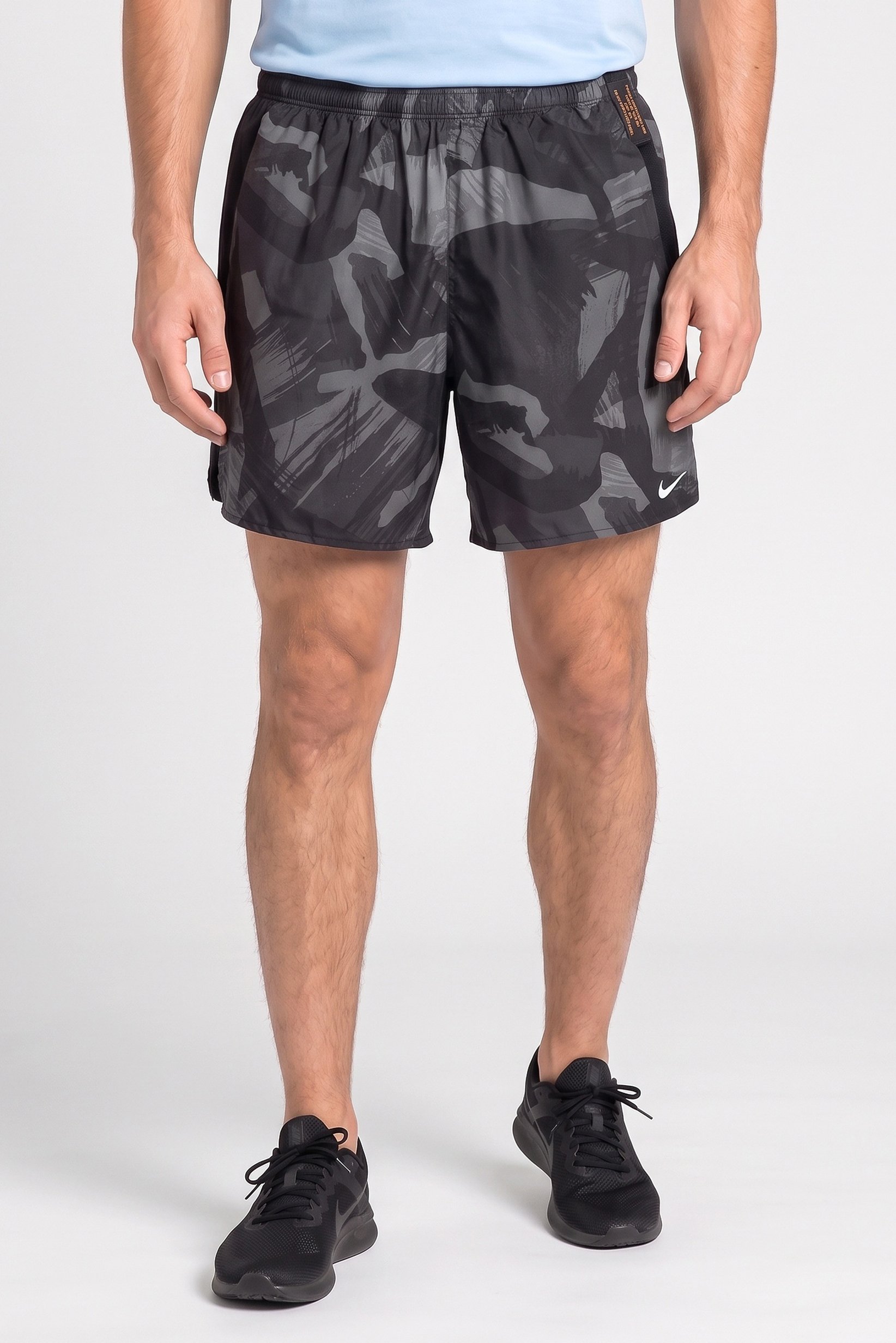 Men Standard Fit 7 Inseam Camouflage Running Shorts, Multicolor