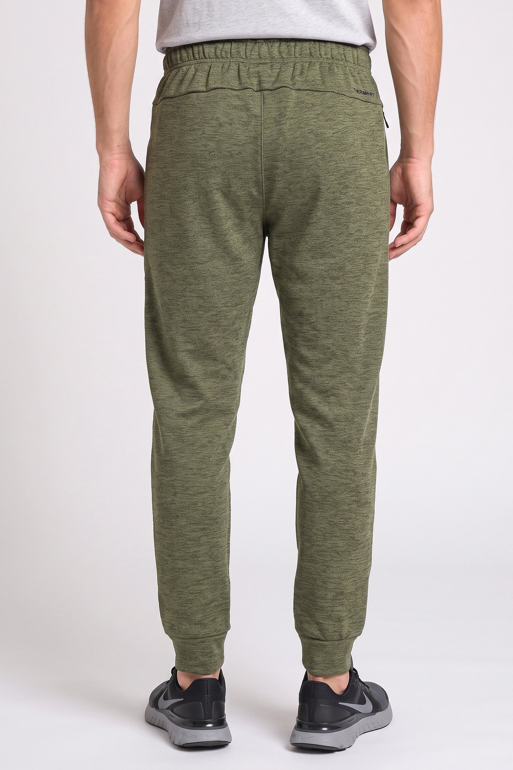 Men Therma Fit Embroidered Logo Training Sweatpants, Heather Olive