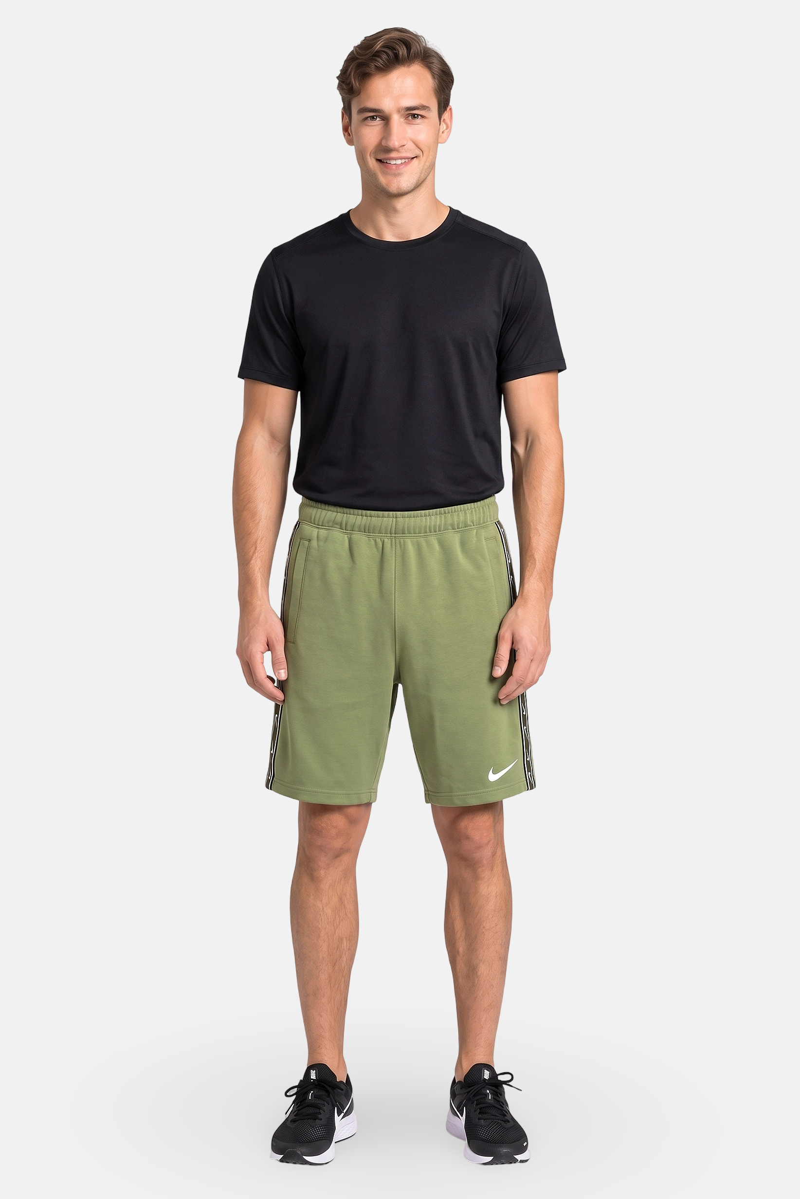 Men Standard Fit Outdoor Shorts, Sage Green