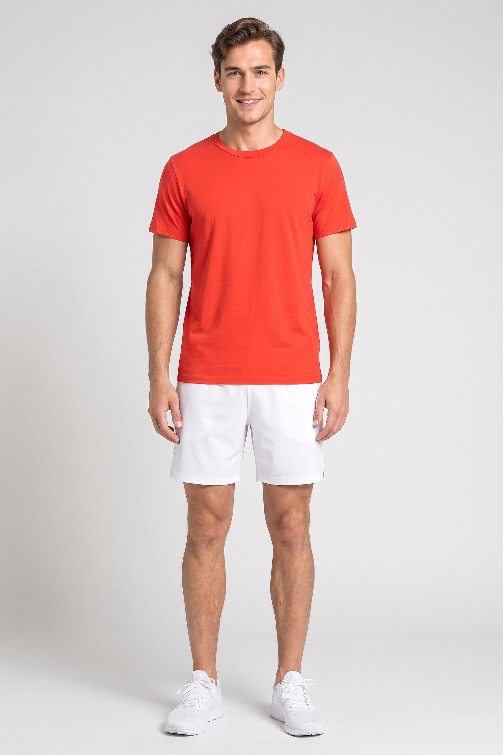 Men Sportswear Fit Short Sleeve Training T-Shirt, Orange