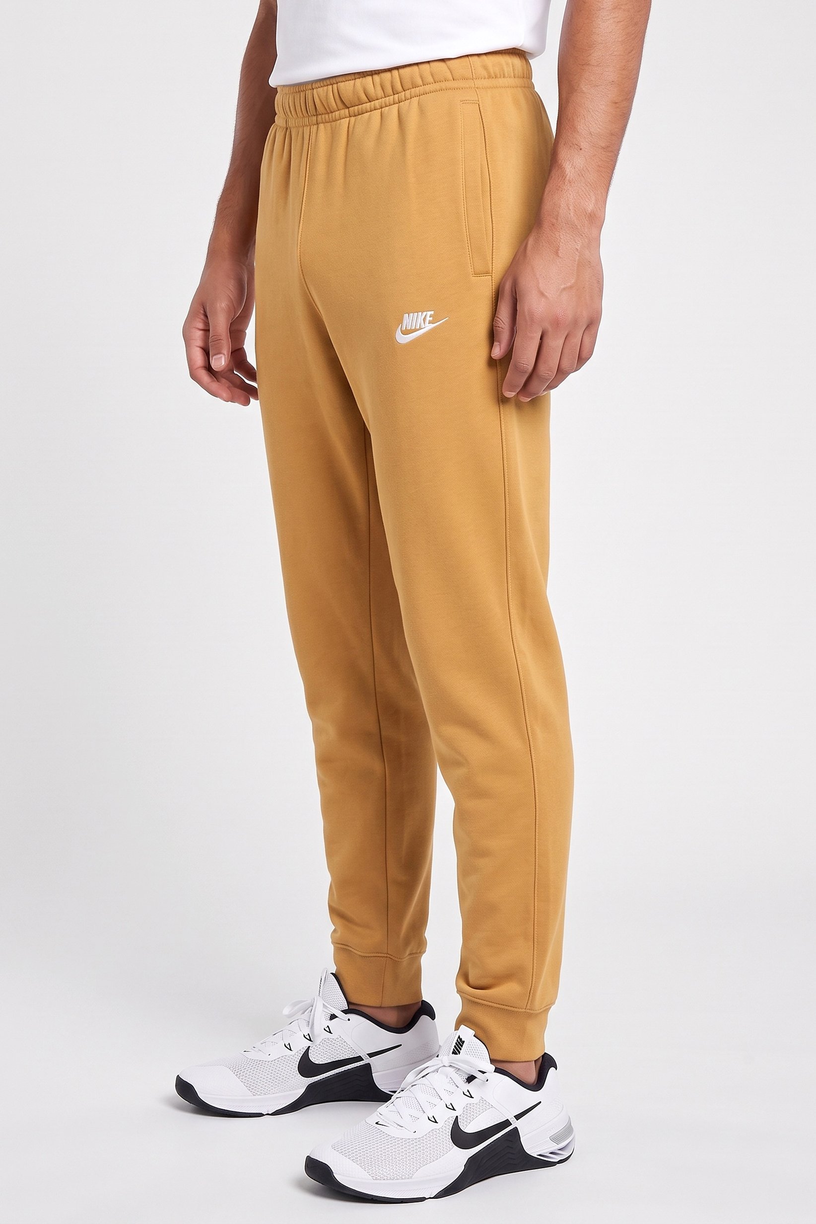 Men Standard Fit Drawstring Training Sweatpants, Light Brown