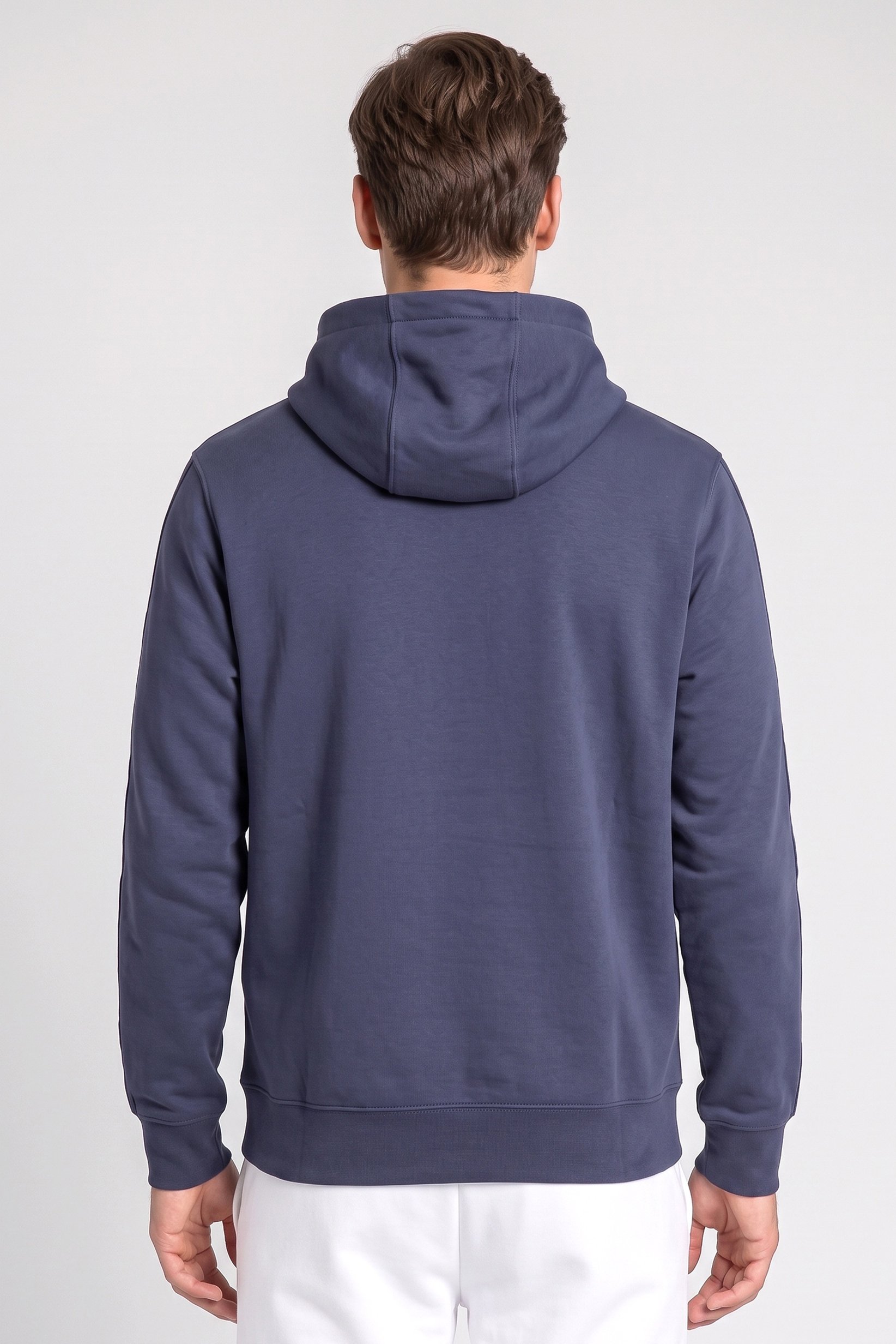 Men Sportswear Fit Long Sleeve Outdoor Hoodie, Slate Blue