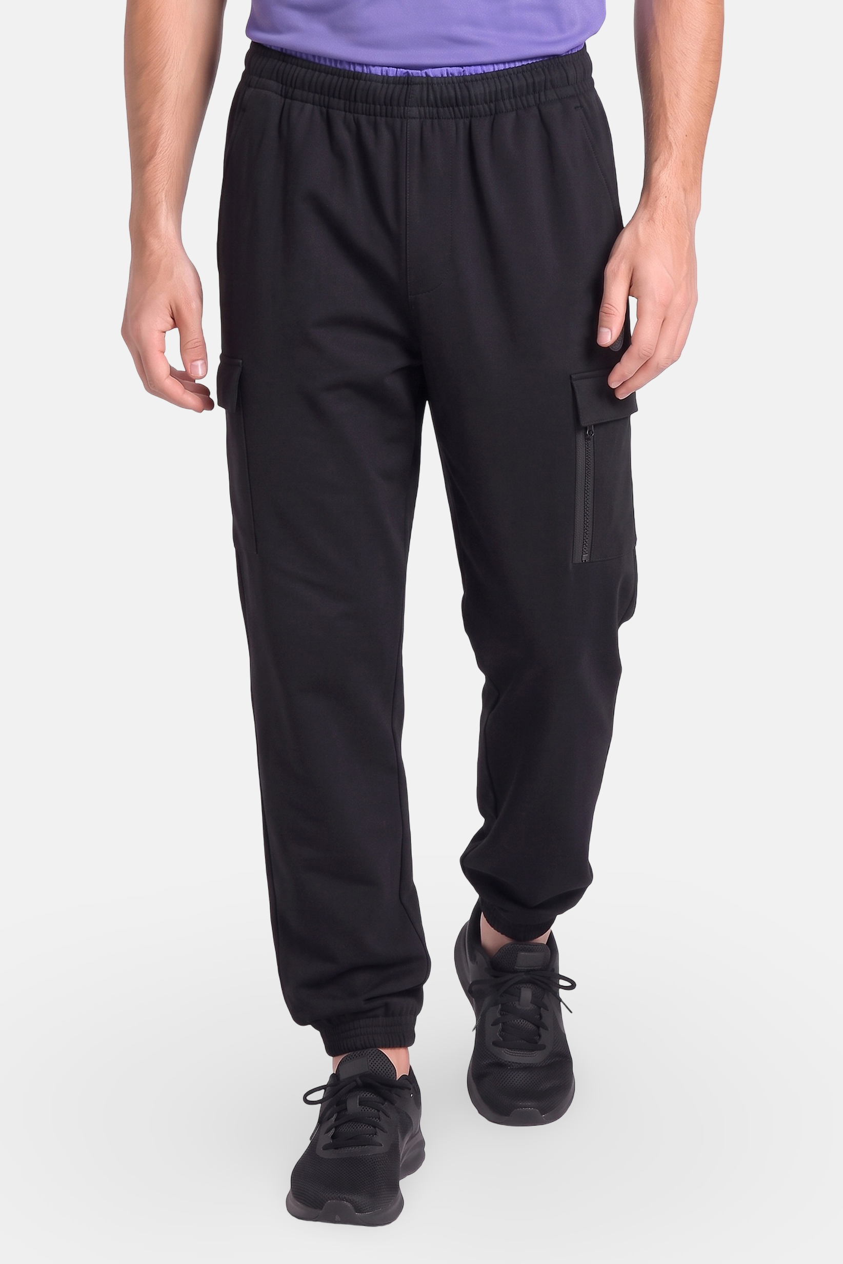 Men Standard Fit Outdoor Jogger Pants, Black
