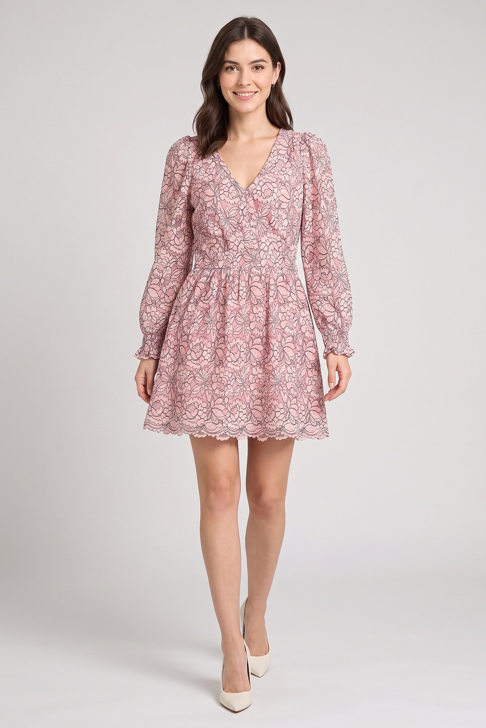 Women Textured Mini Dress, Multicolor