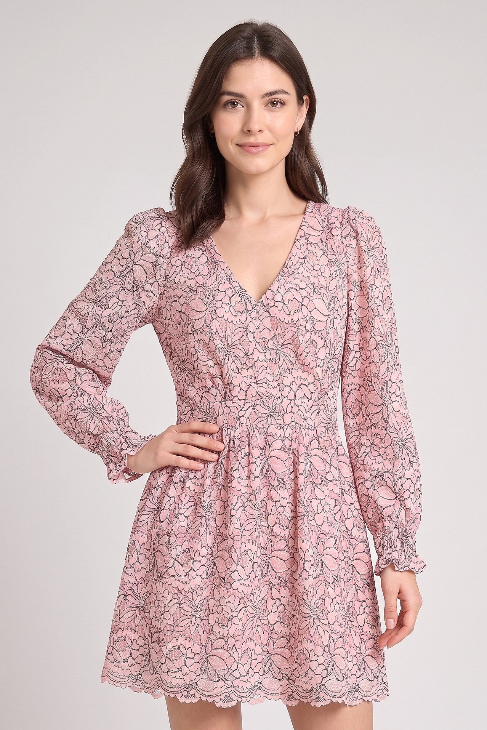 Women Textured Mini Dress, Multicolor