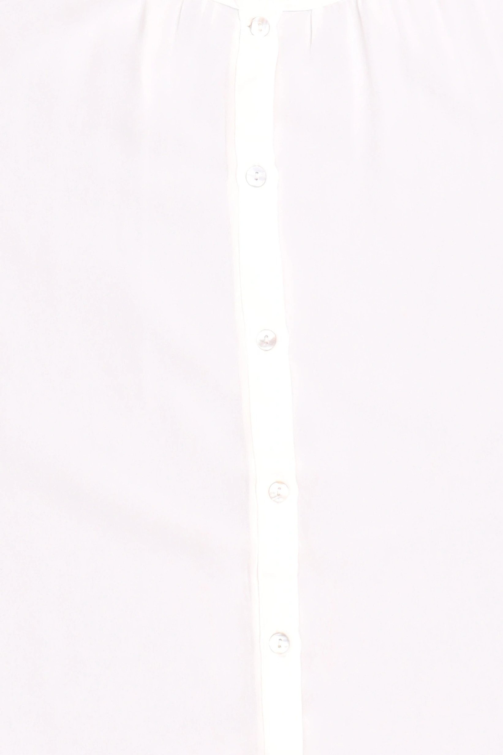 Women Round Neck Long Sleeve Plain Top, Ivory