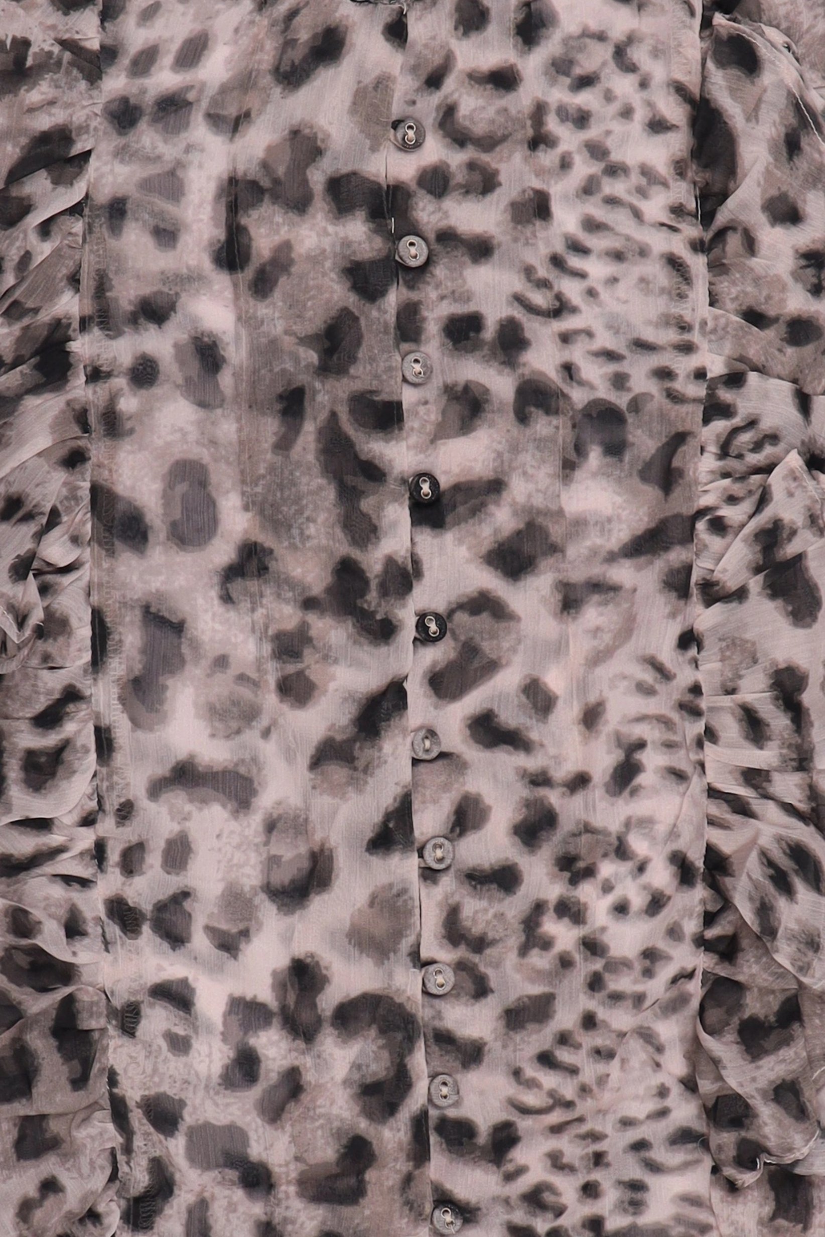 Women Round Neck Long Sleeve Animal Print Blouse, Multicolor