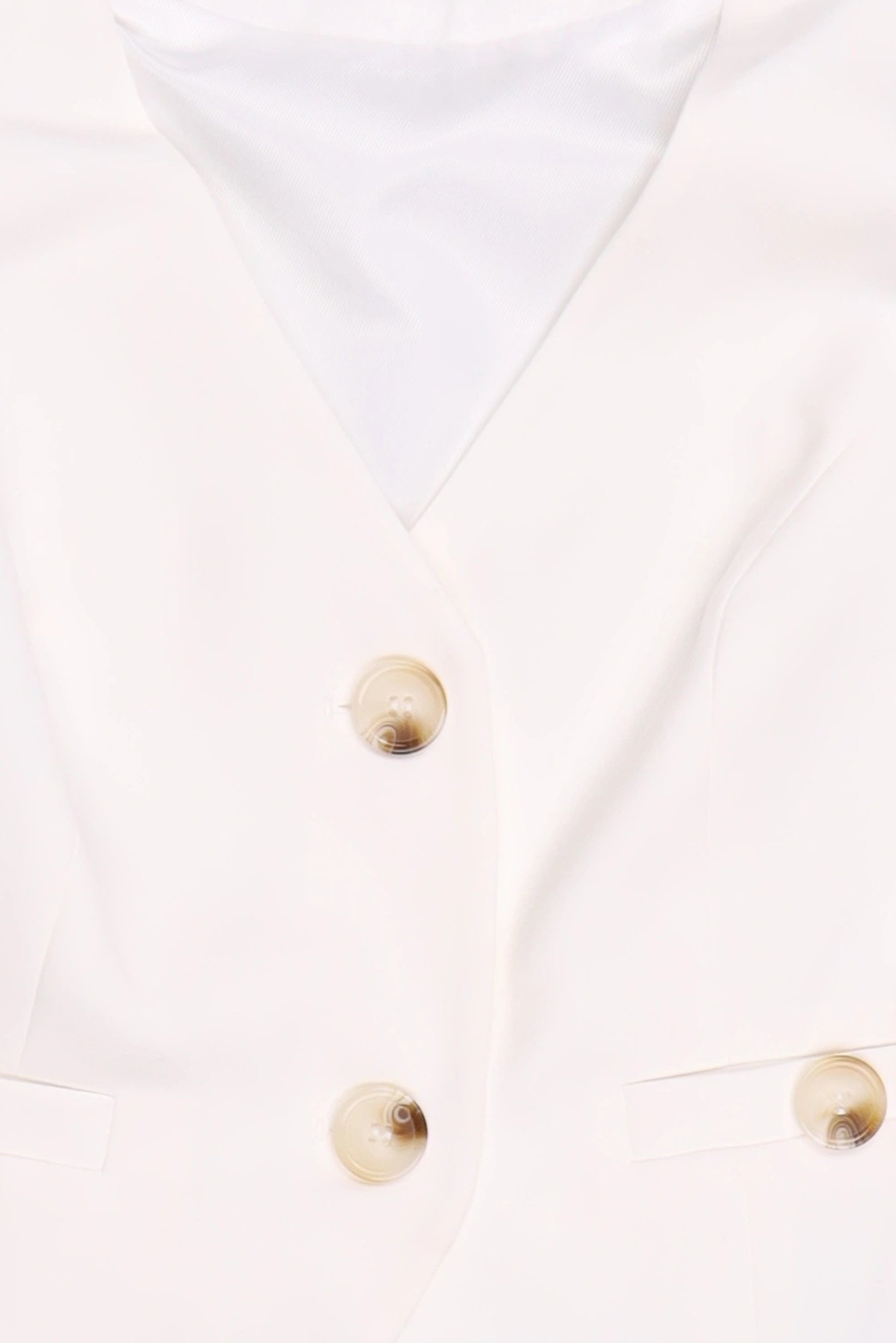 Women Regular Fit Solid Sleeveless Waistcoat, White
