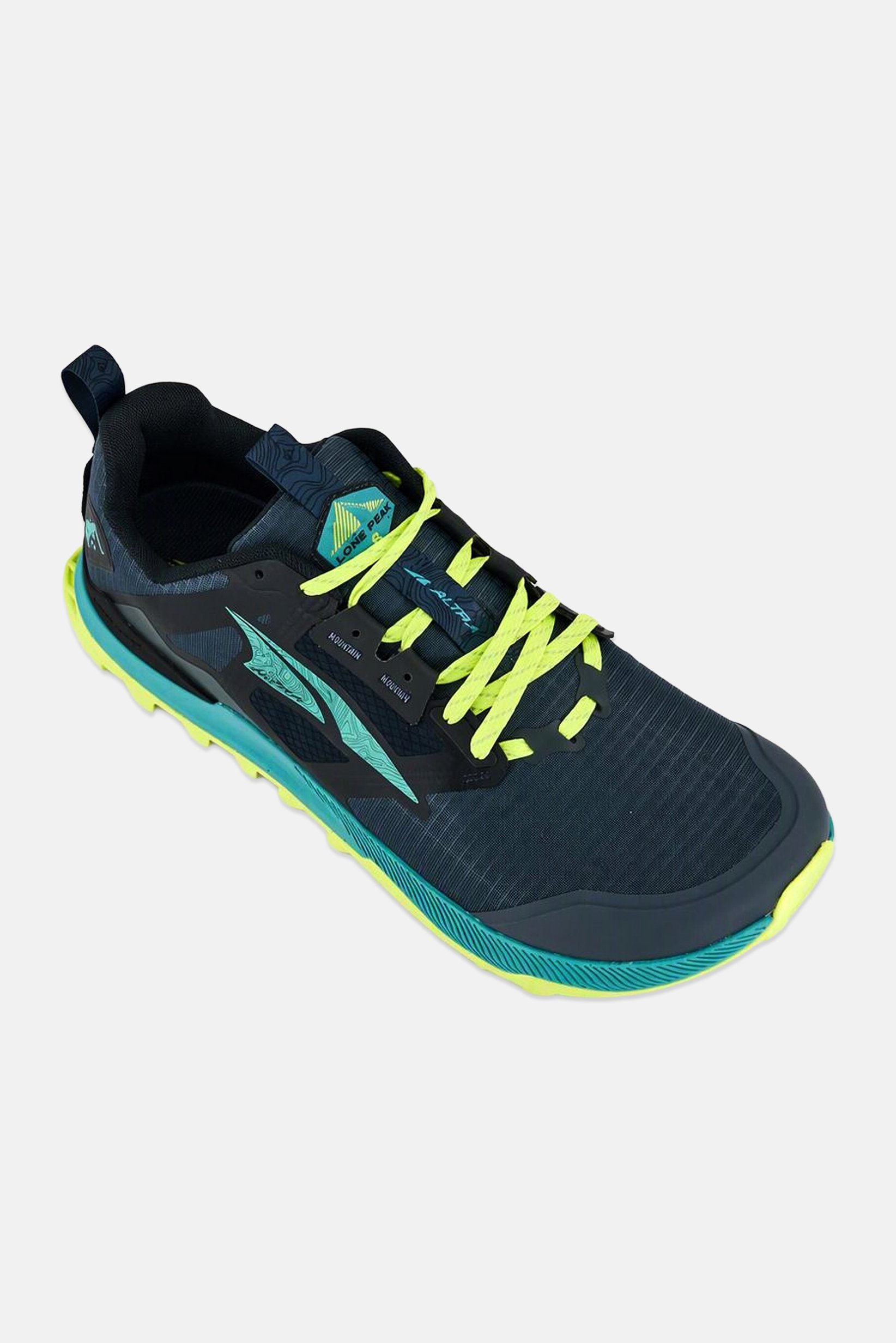 Men Lone Peak 8 Lace Up Running Shoes, Multicolor