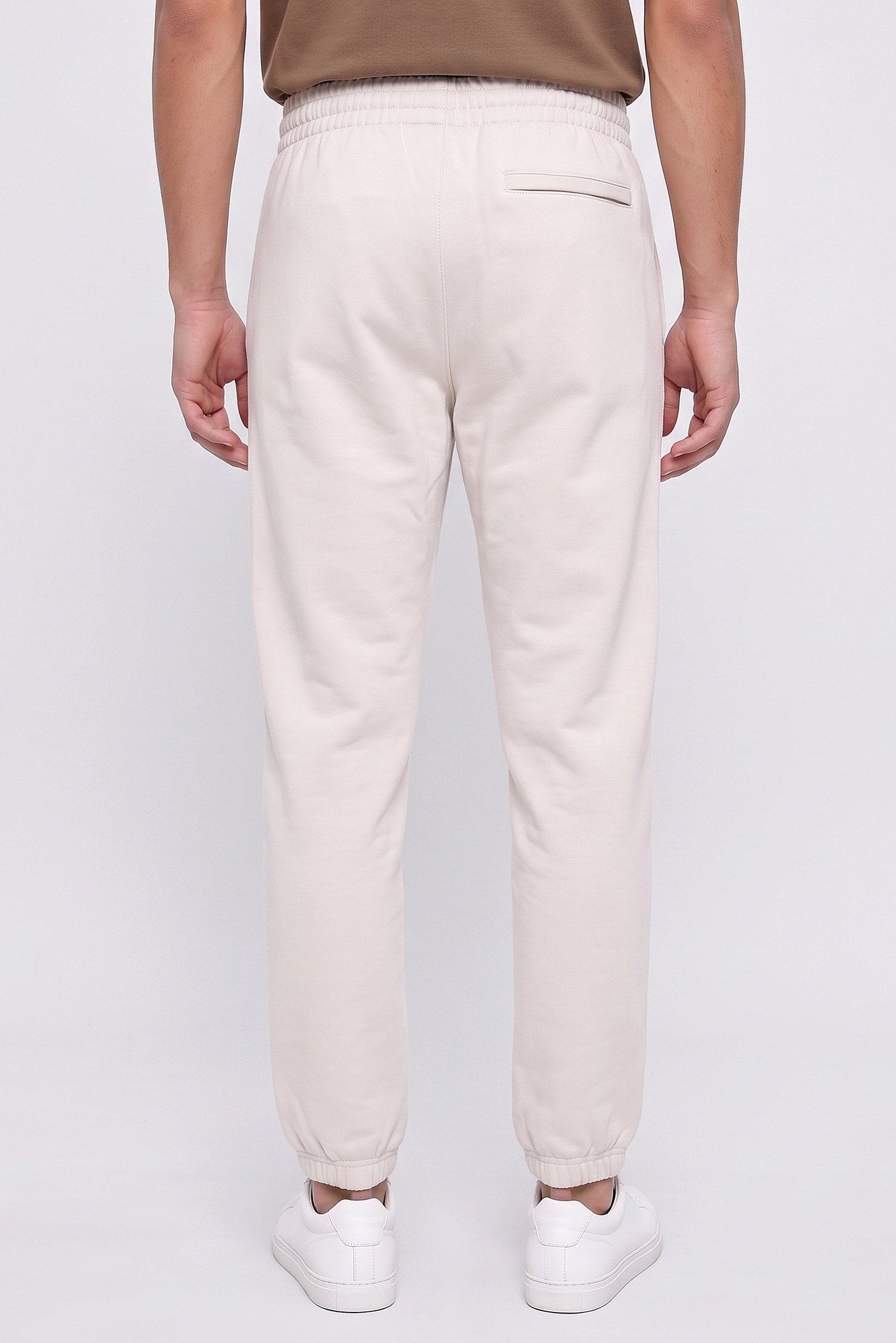 Calvin Klein Jeans Men Regular Fit Embroidered Logo Sweatpants, Off White
