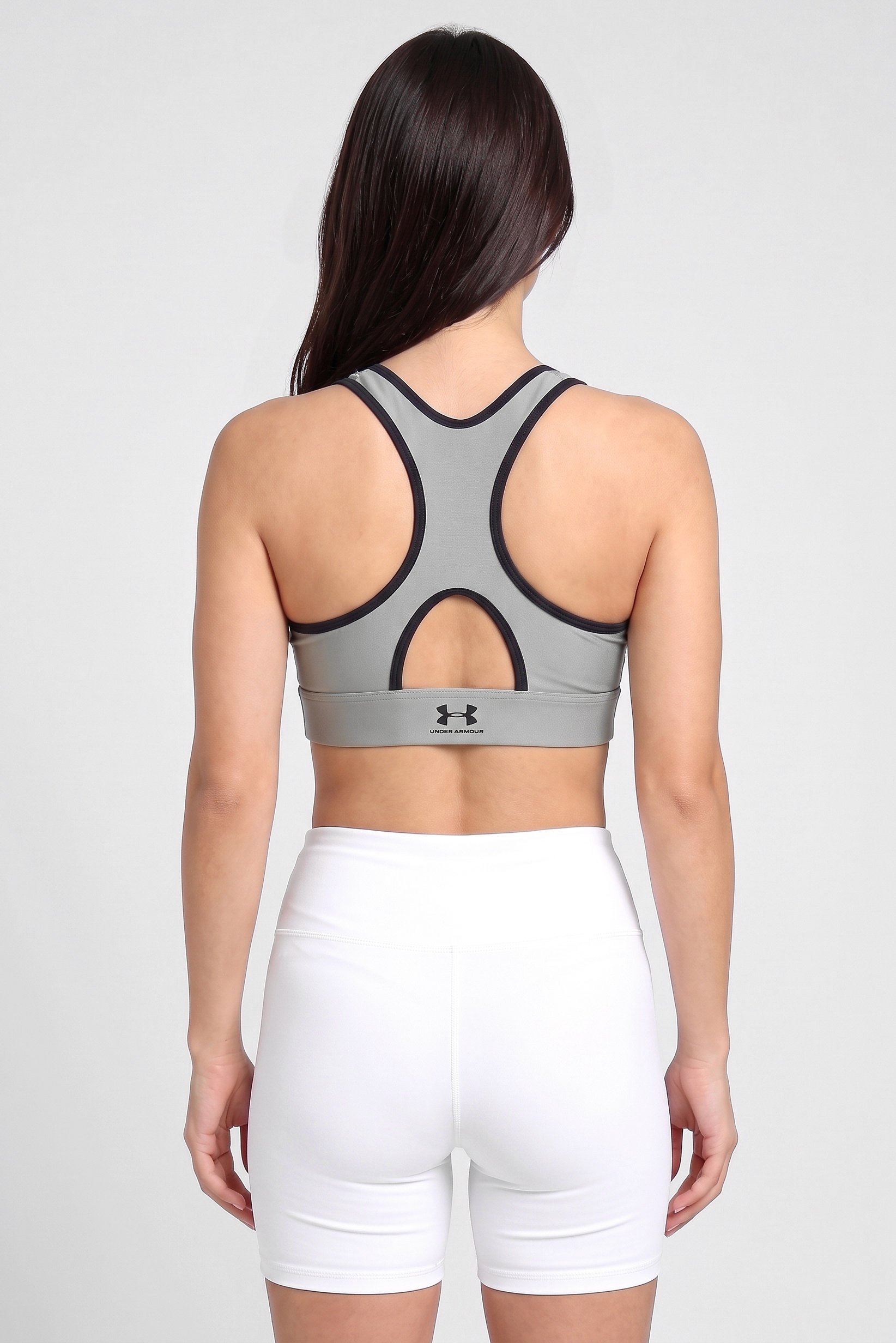 Women Brand Logo Non Padded Sports Bra, Sage